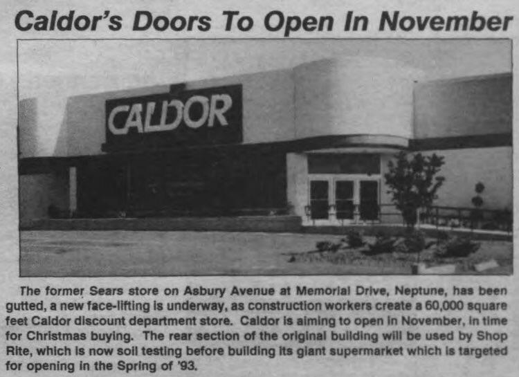 Caldor prepares to open in a former Sears in Neptune, NJ. From the