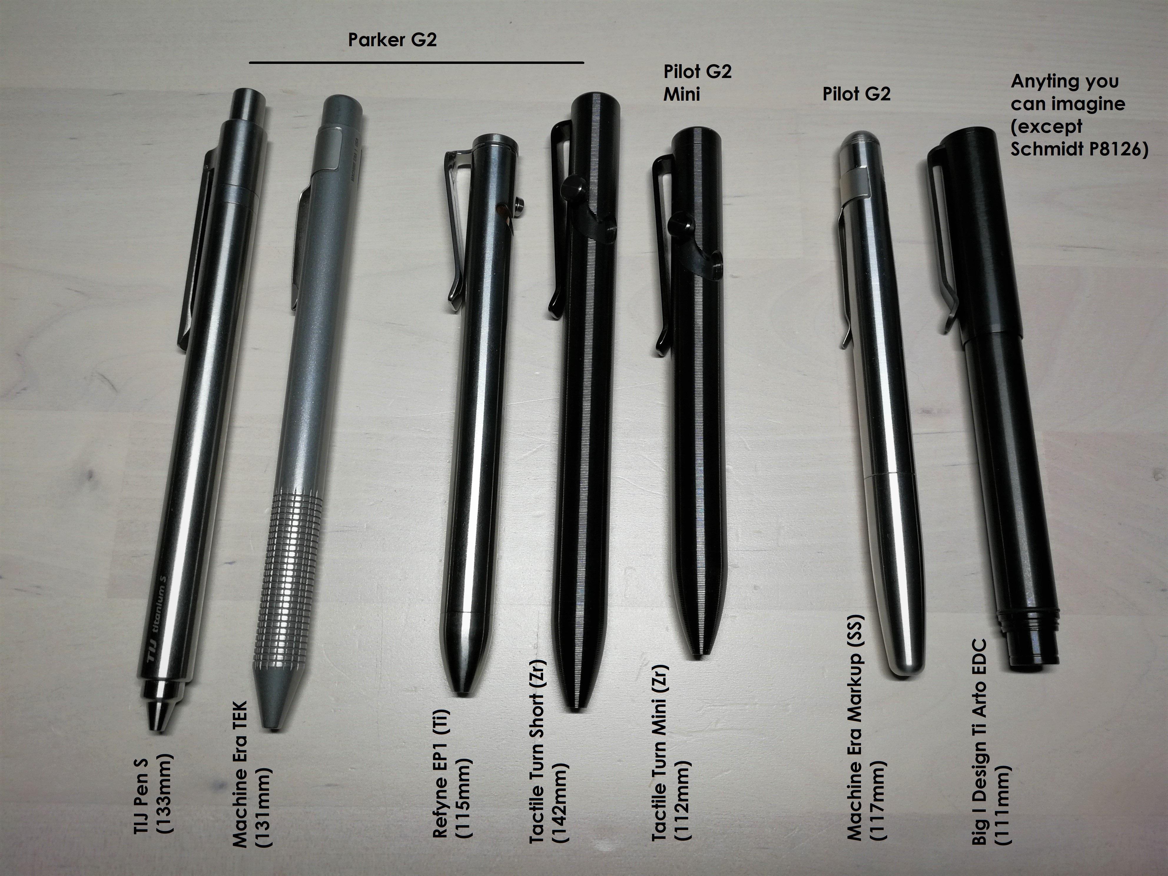 Machined Pens Roundup (currently in production only models) Review in