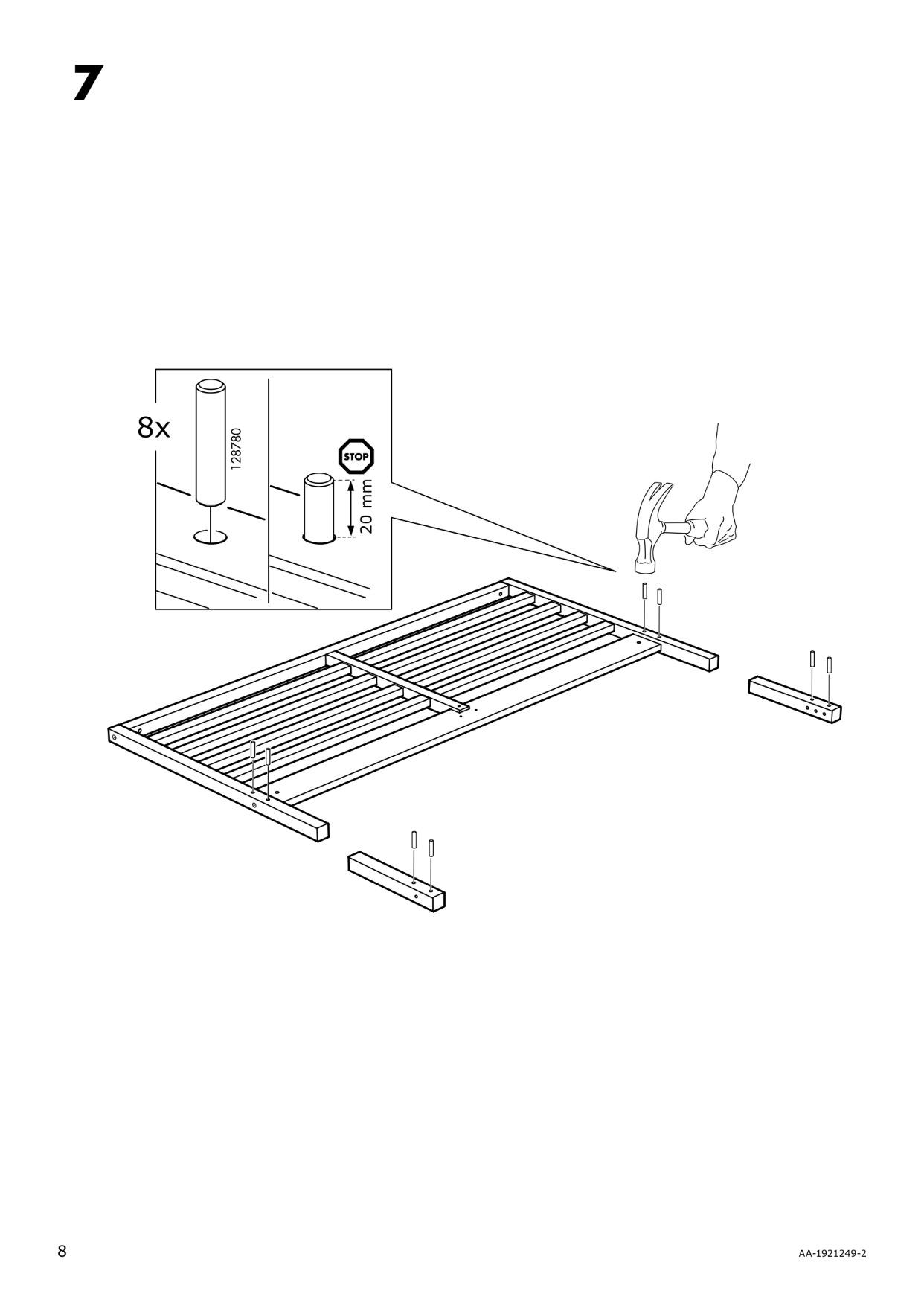 IKEA Tarva Queen Bed Frame Help! How do i get these metal Dowels in?! 😢 r/IKEA
