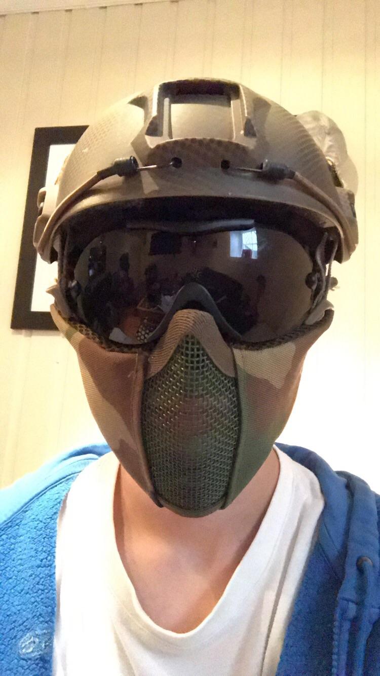 Finally got my headgear how I want it! r/airsoft