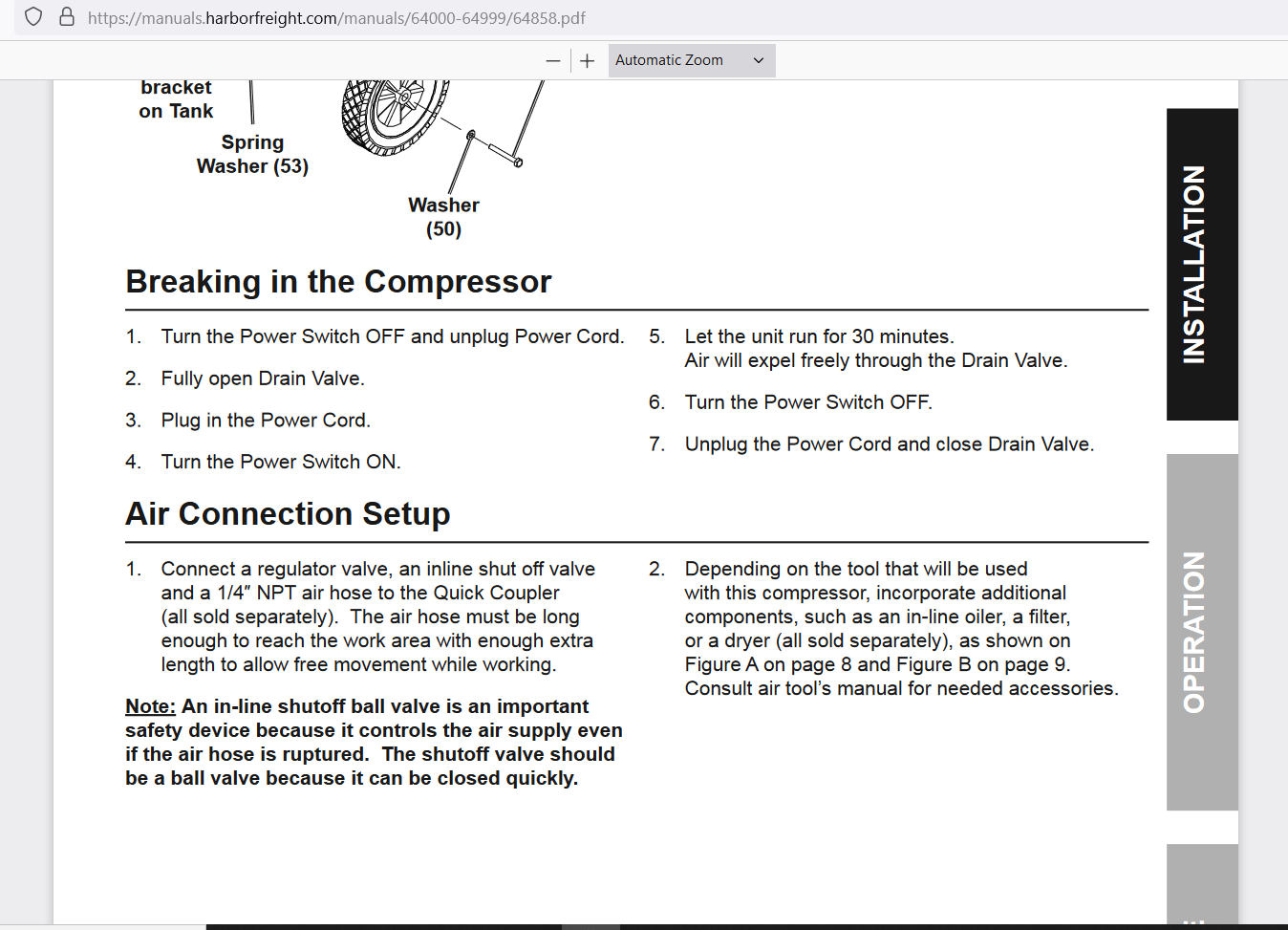 According to the HF Compressor manual ( This one is the 175 PSI, 21