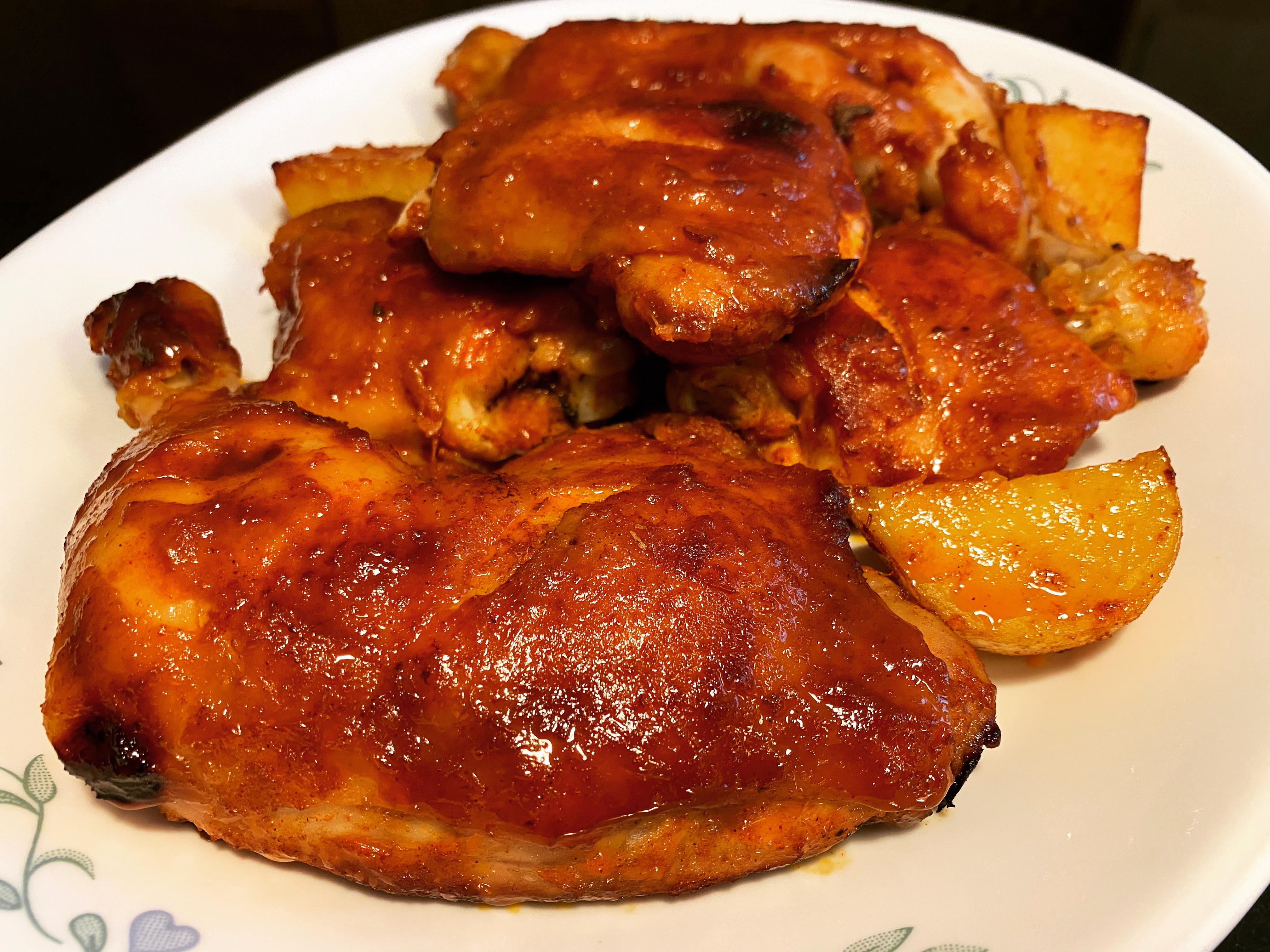 [Homemade] Slow Roast Gochujang Chicken r/food