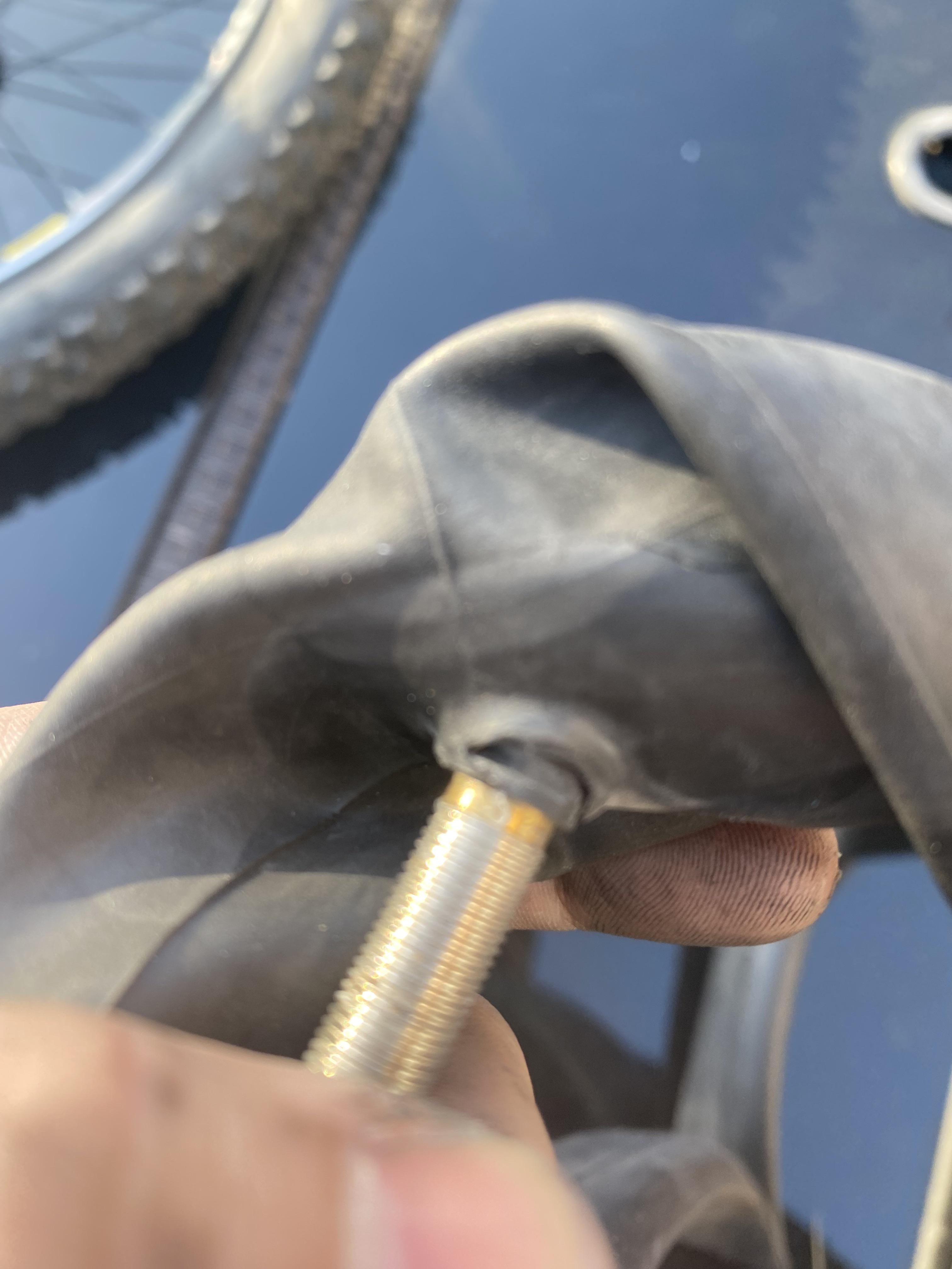 Why does my inner tubes keep splitting at the valve? r/bike