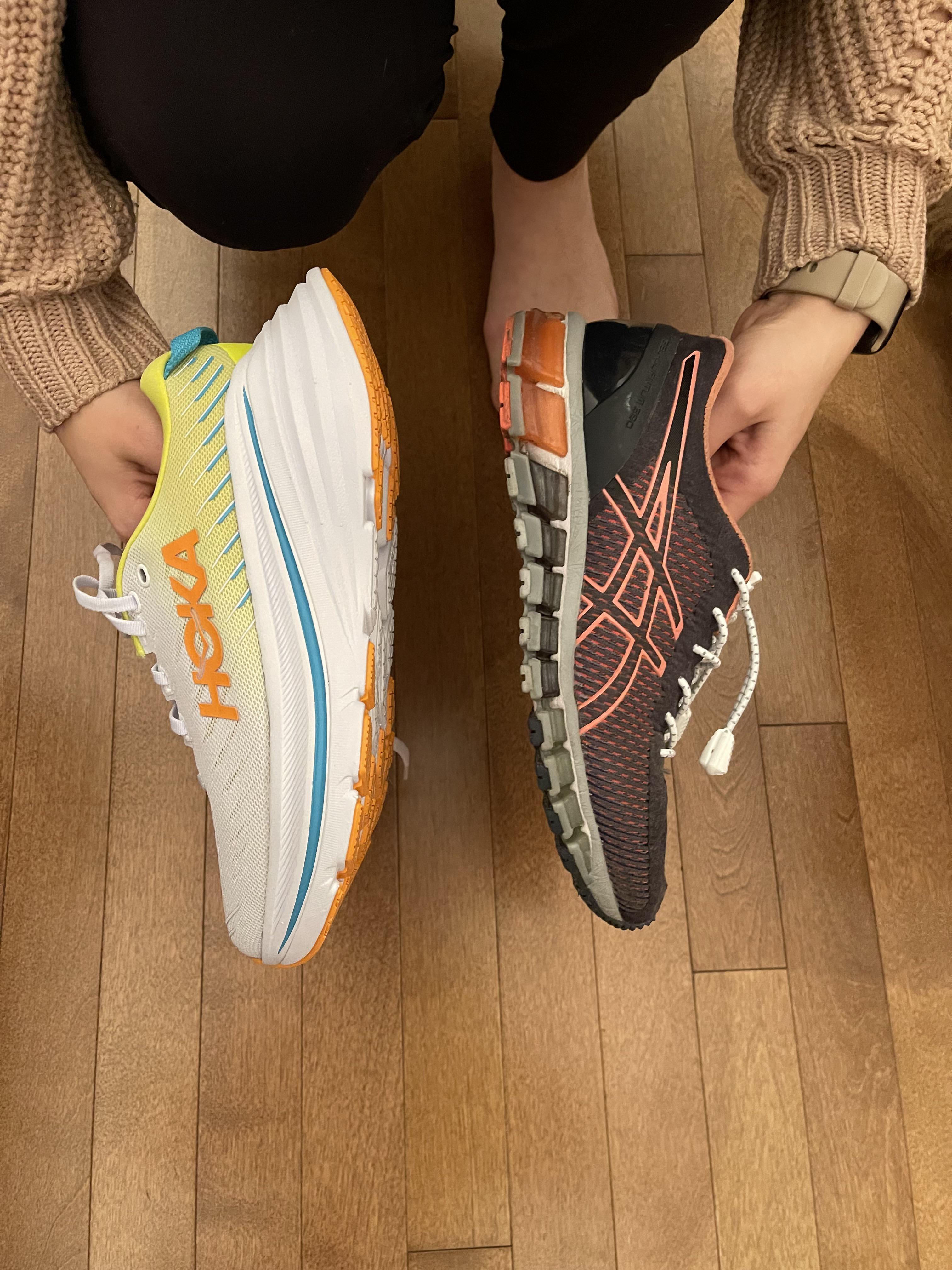 I was in dire need of an upgrade from these asics that were too small