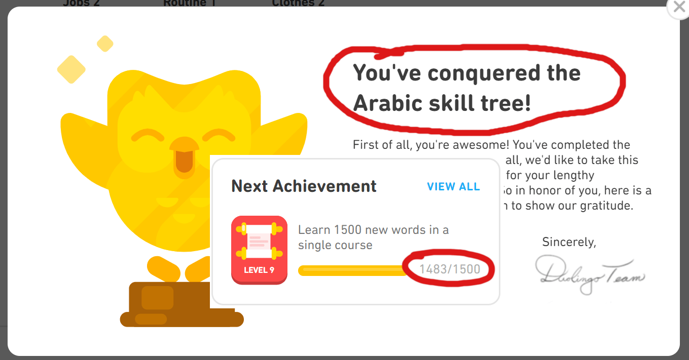 Duolingo arabic panasim