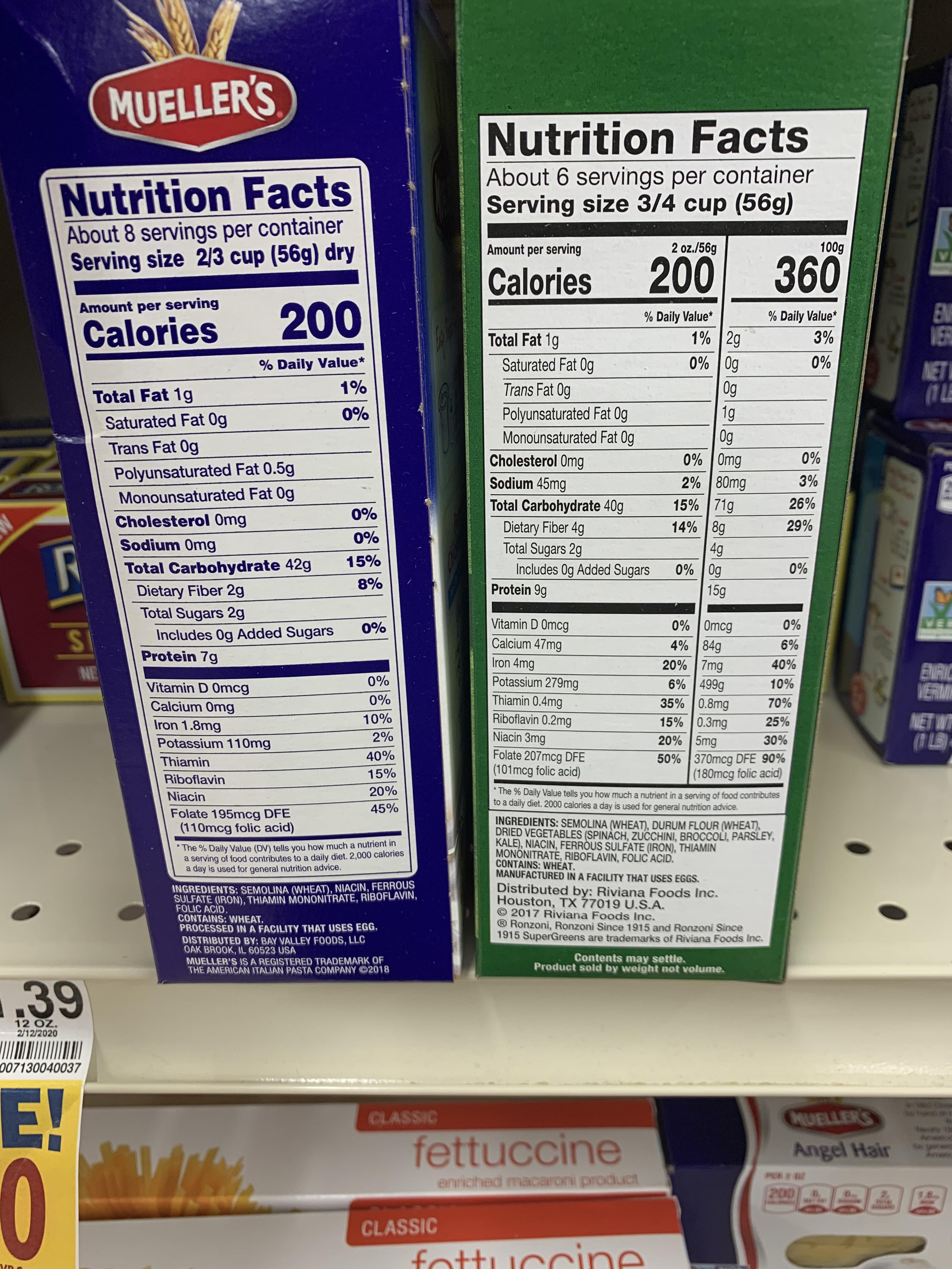 What’s the difference health wiseRegular pasta vs “vegetable” pasta