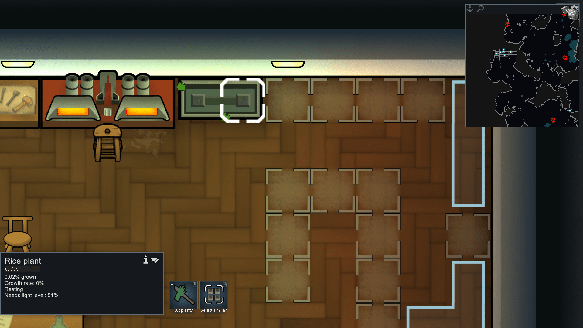 I rushed hydroponics since I'm getting a bit low on food in the middle