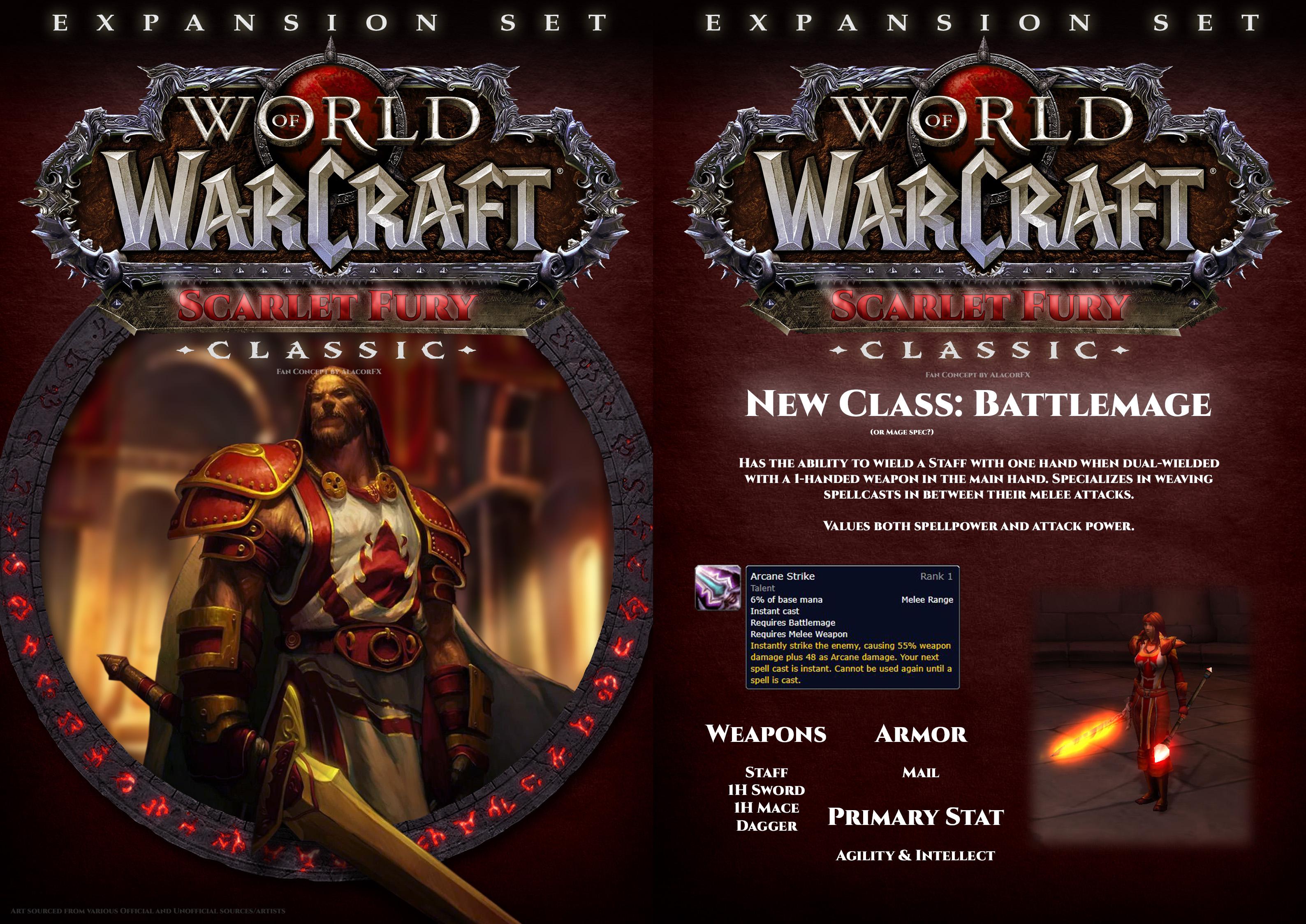 Classic+ Expansion Fan Concept Scarlet Fury and Battlemage Class/Spec