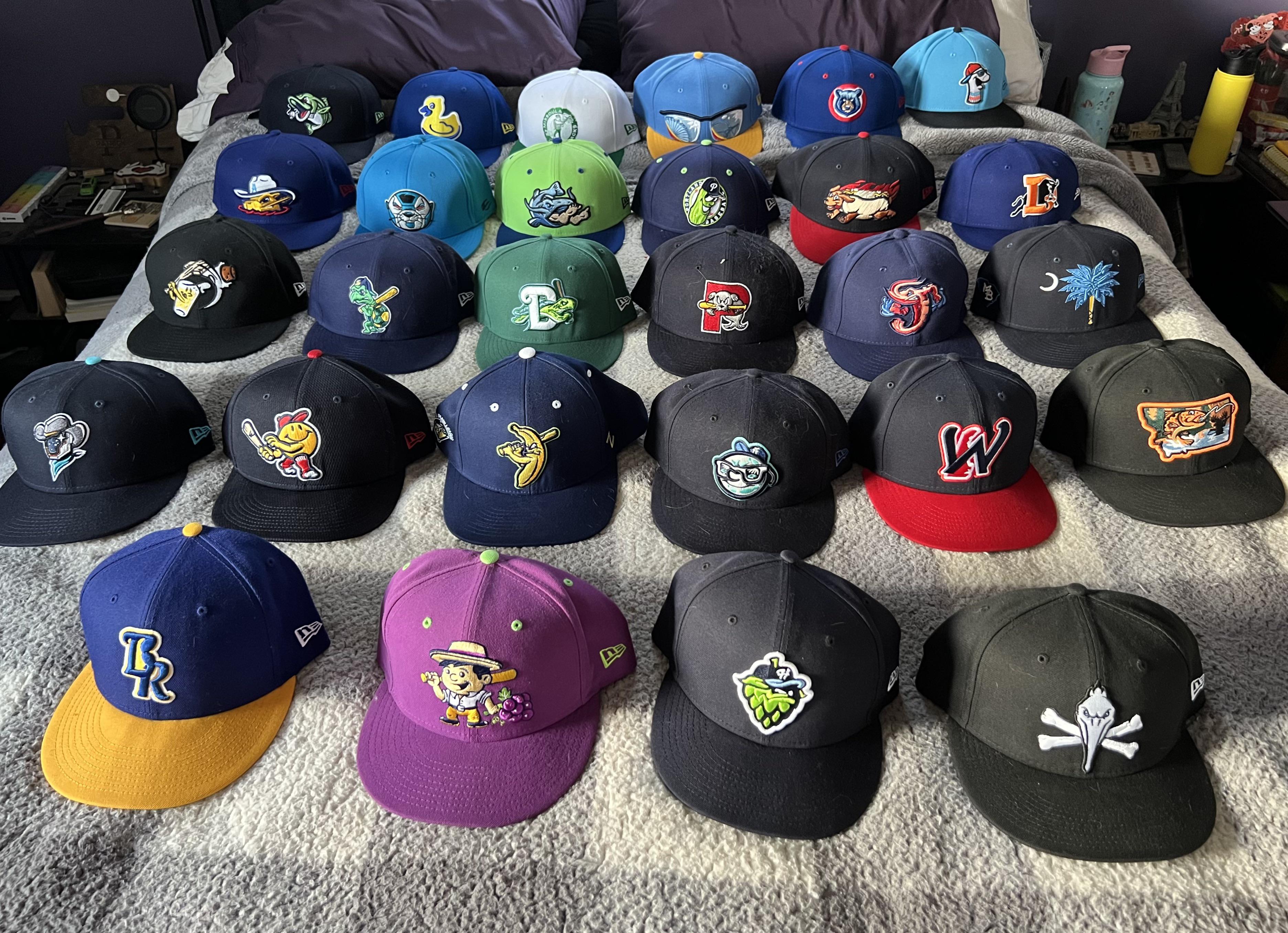 MiLB hat collection. r/MiLB