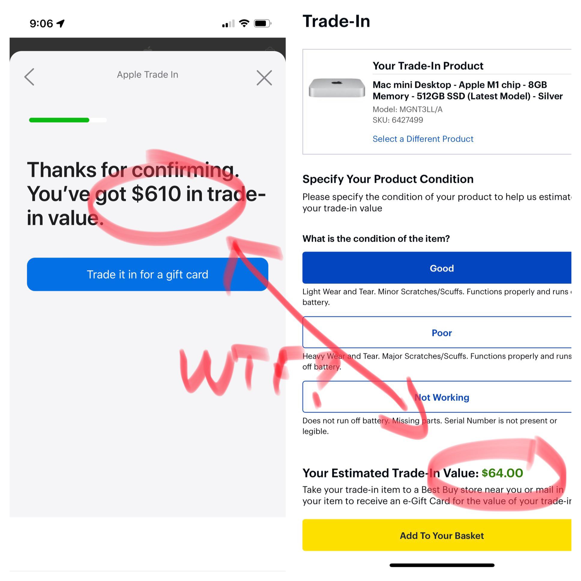 Trade in value Best Buy vs Apple Store r/Bestbuy