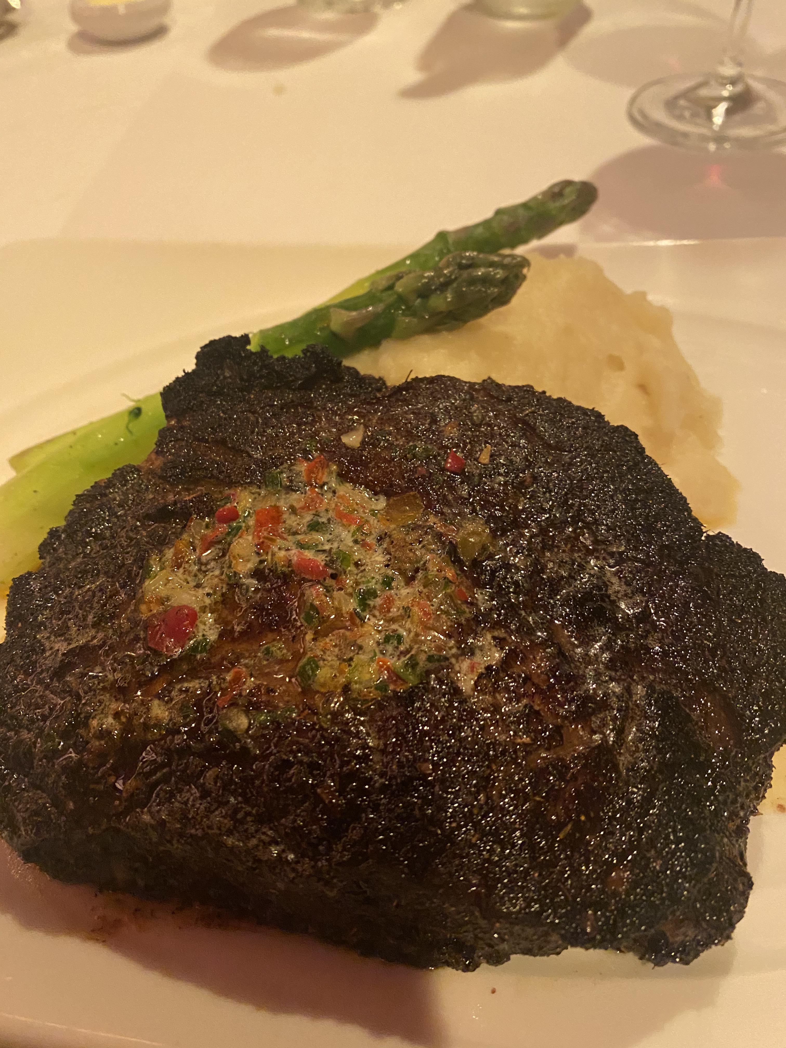 Blackened ribeye Flagler steakhouse r/FoodPorn