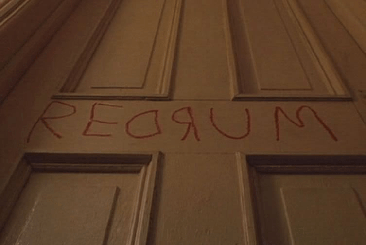 In "The Shining", the phrase "Red Rum" appears throughout the film