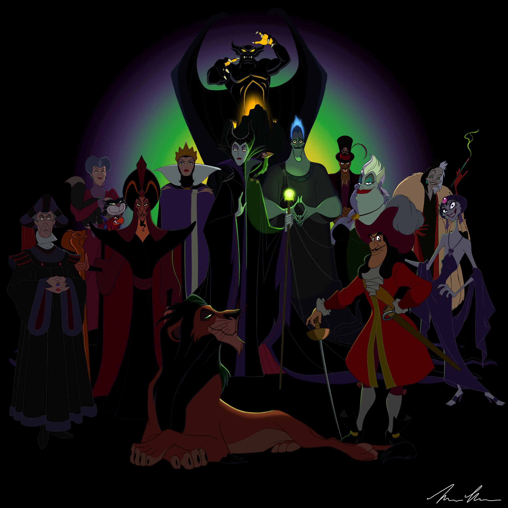 “Quite Villainous” by me. Each villain was individually drawn as close