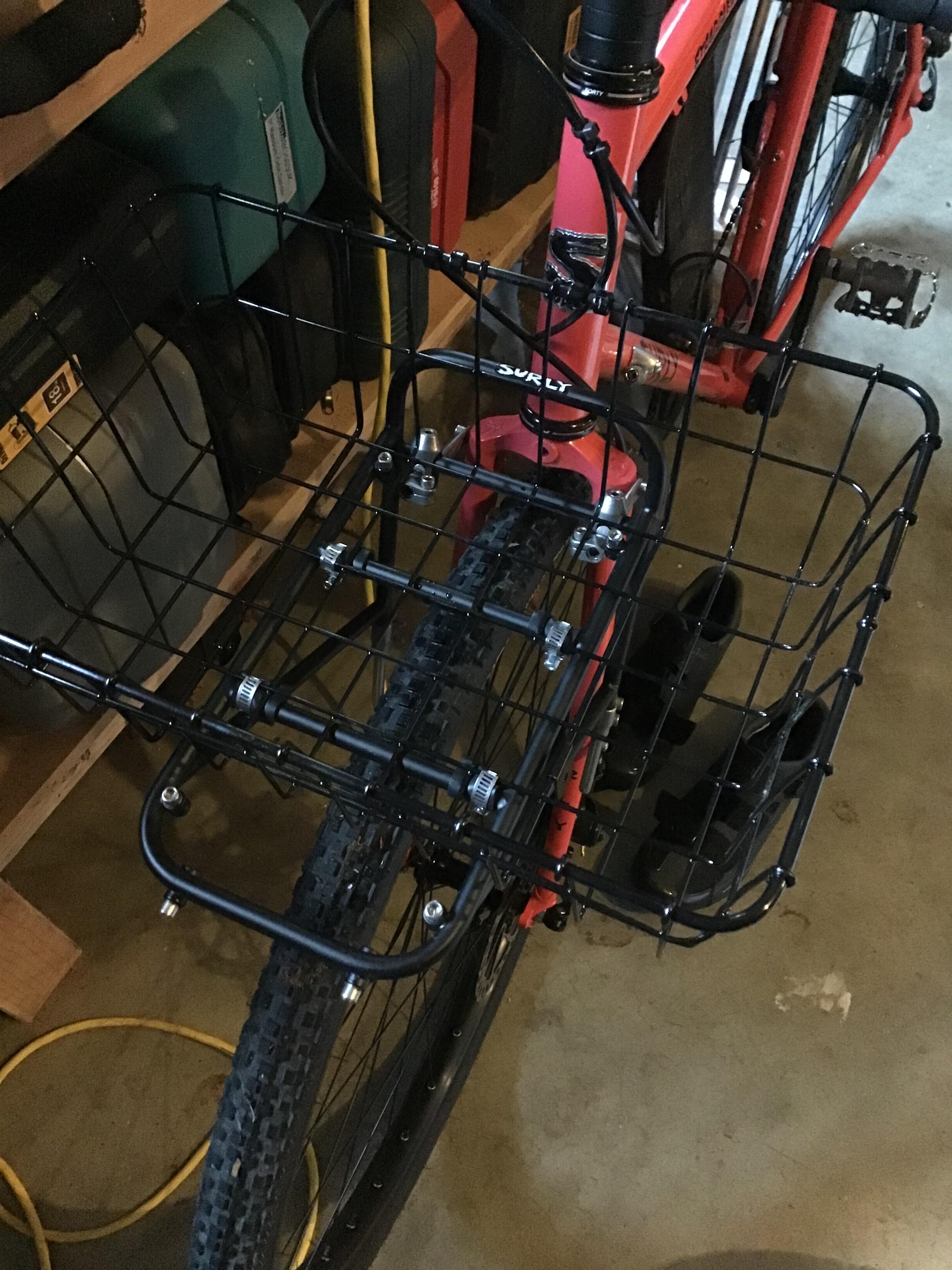 Mounting a Wald 137 basket to a Surly 8pack rack r/Surlybikefans