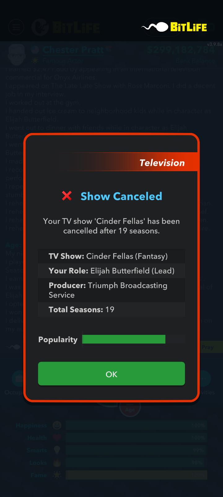 My longest TV show so far r/BitLifeApp