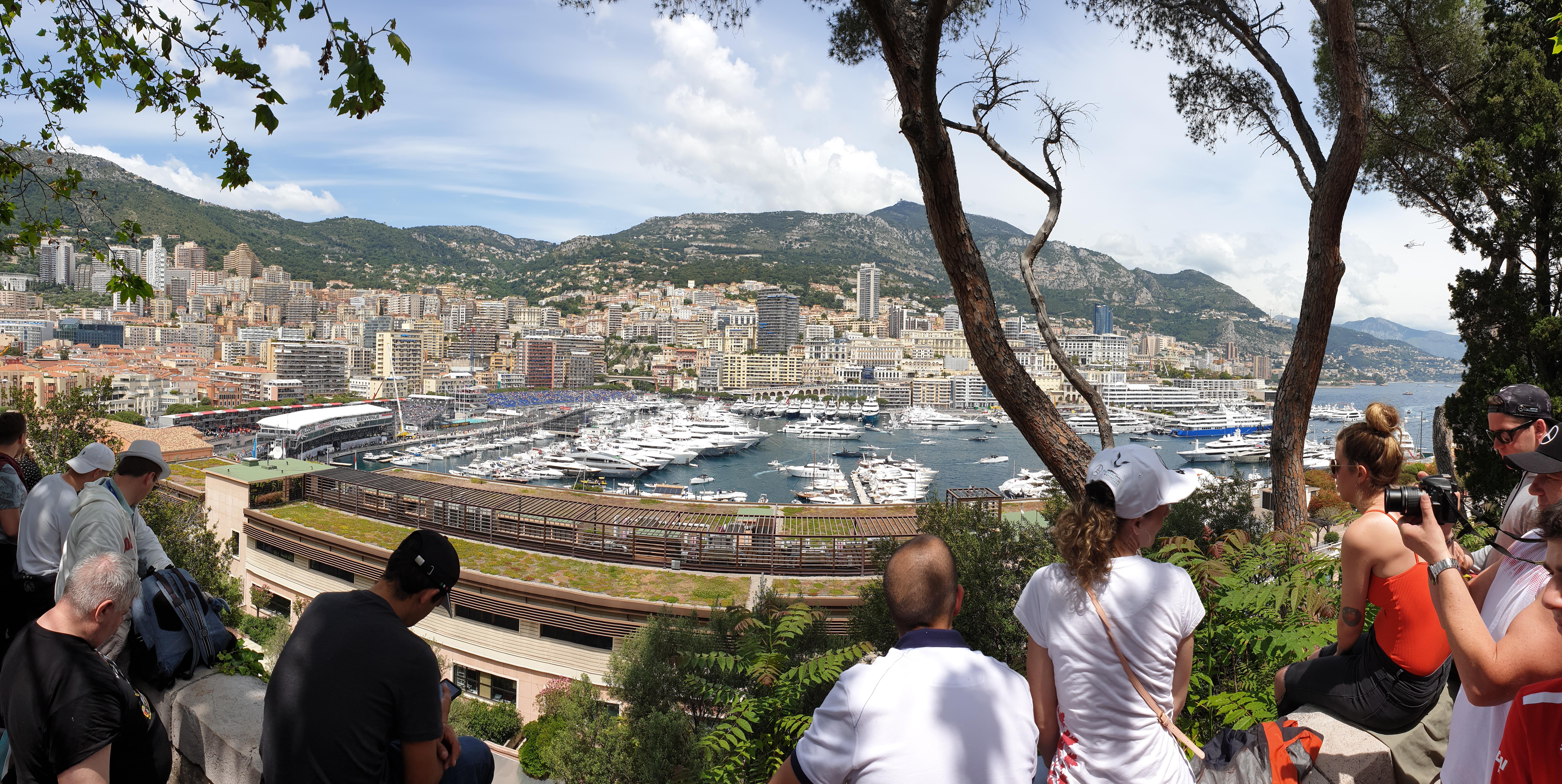 View from the midpoint of Le Rocher, Monaco. r/formula1