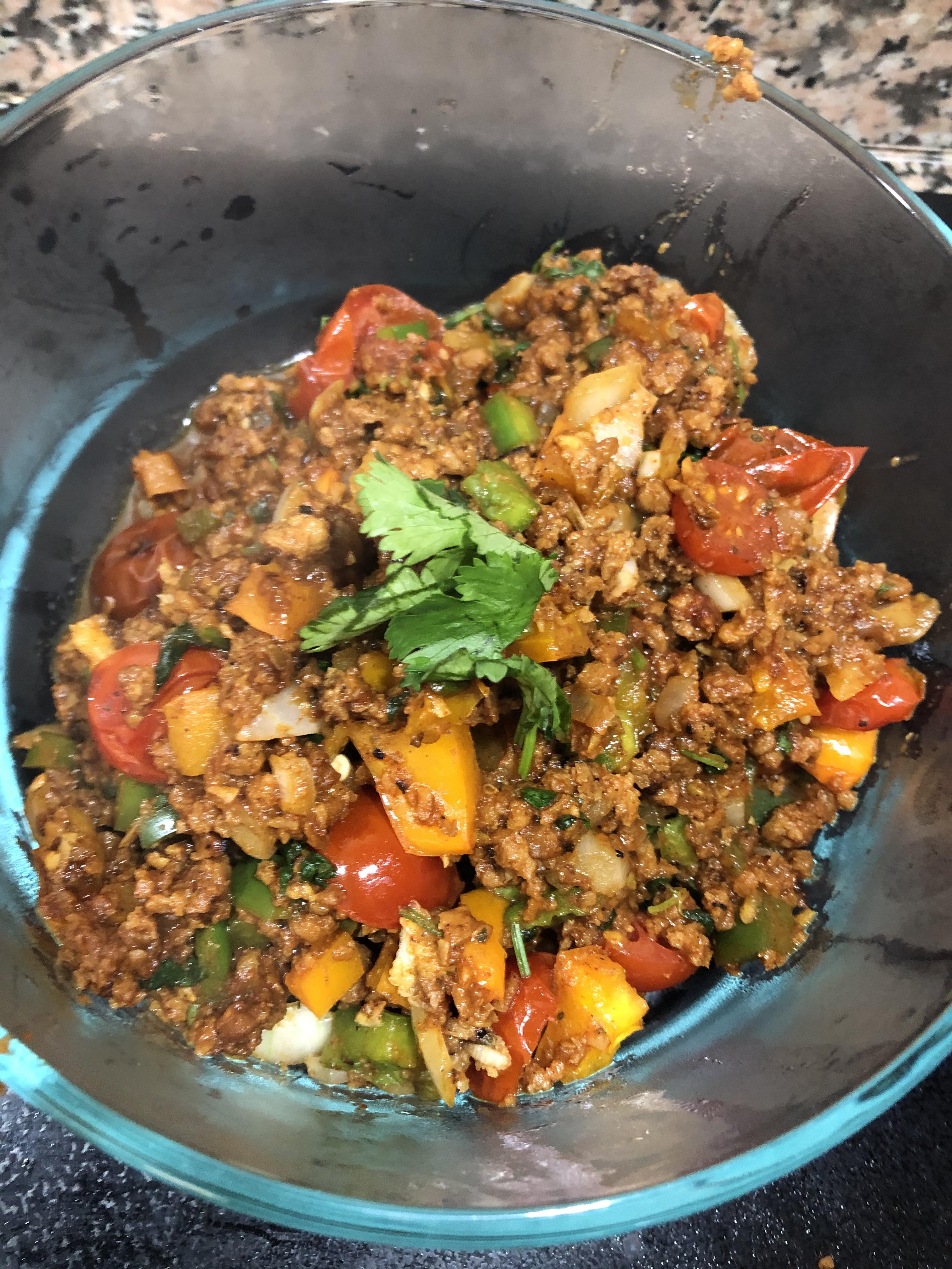 Meatless ground tacos with Siete taco seasoning r/vegetarianfoodporn