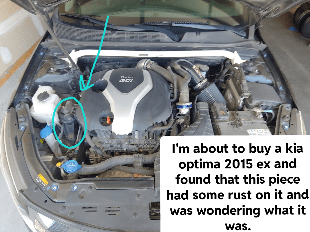 What is this piece and should I be worried that it's rusty on top? (I'm in canada so cars are