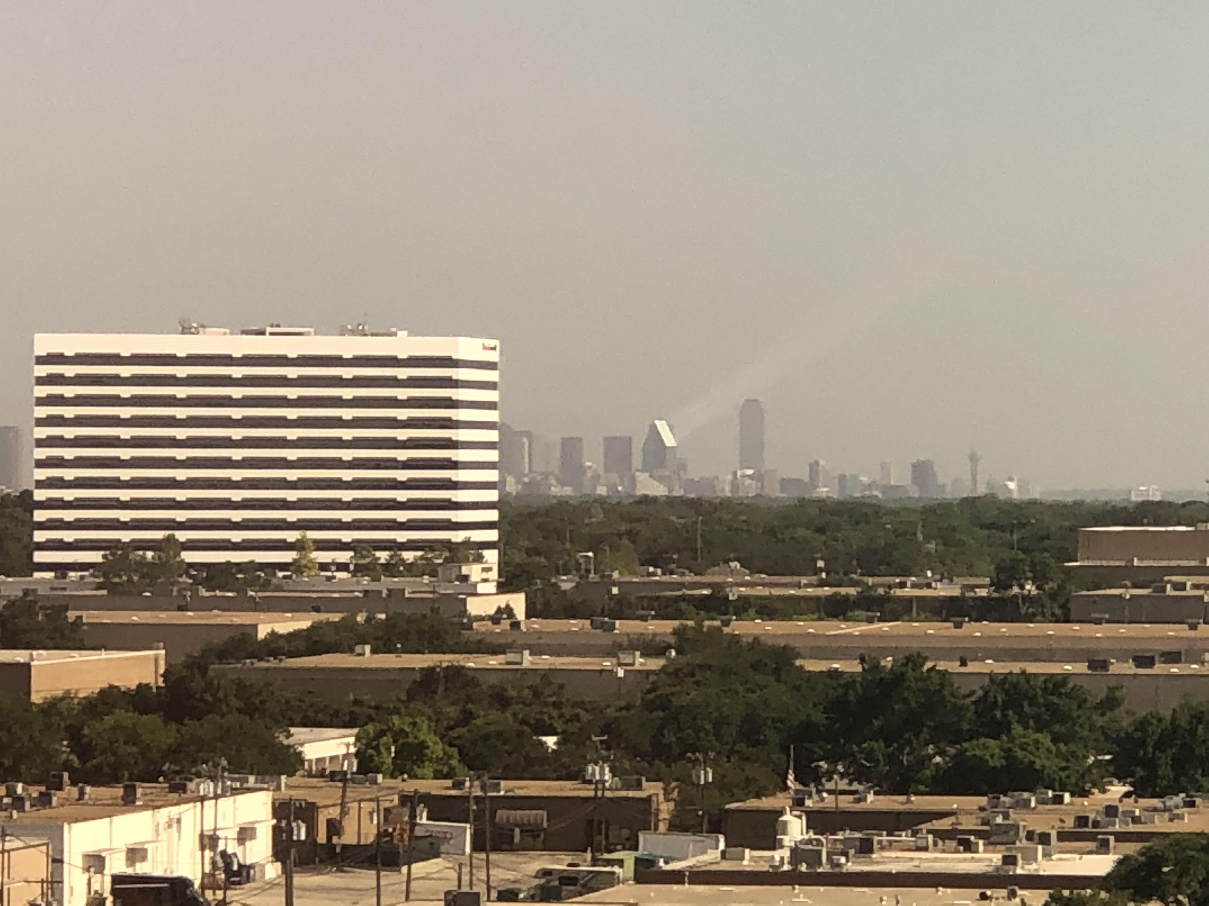 Dallas air quality today, summed up in a photo. (Taken from my office