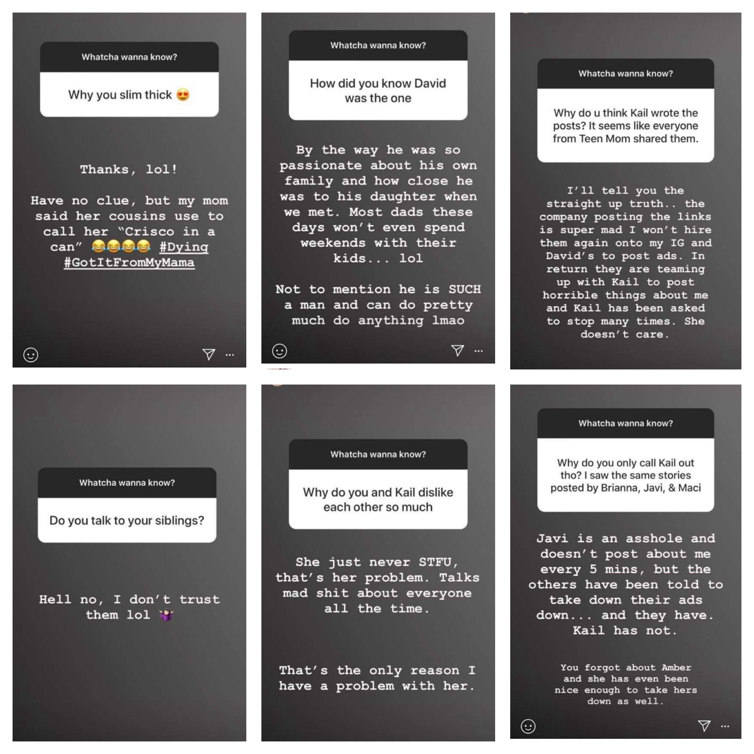 Jenelle q & a from instagram. r/teenmom