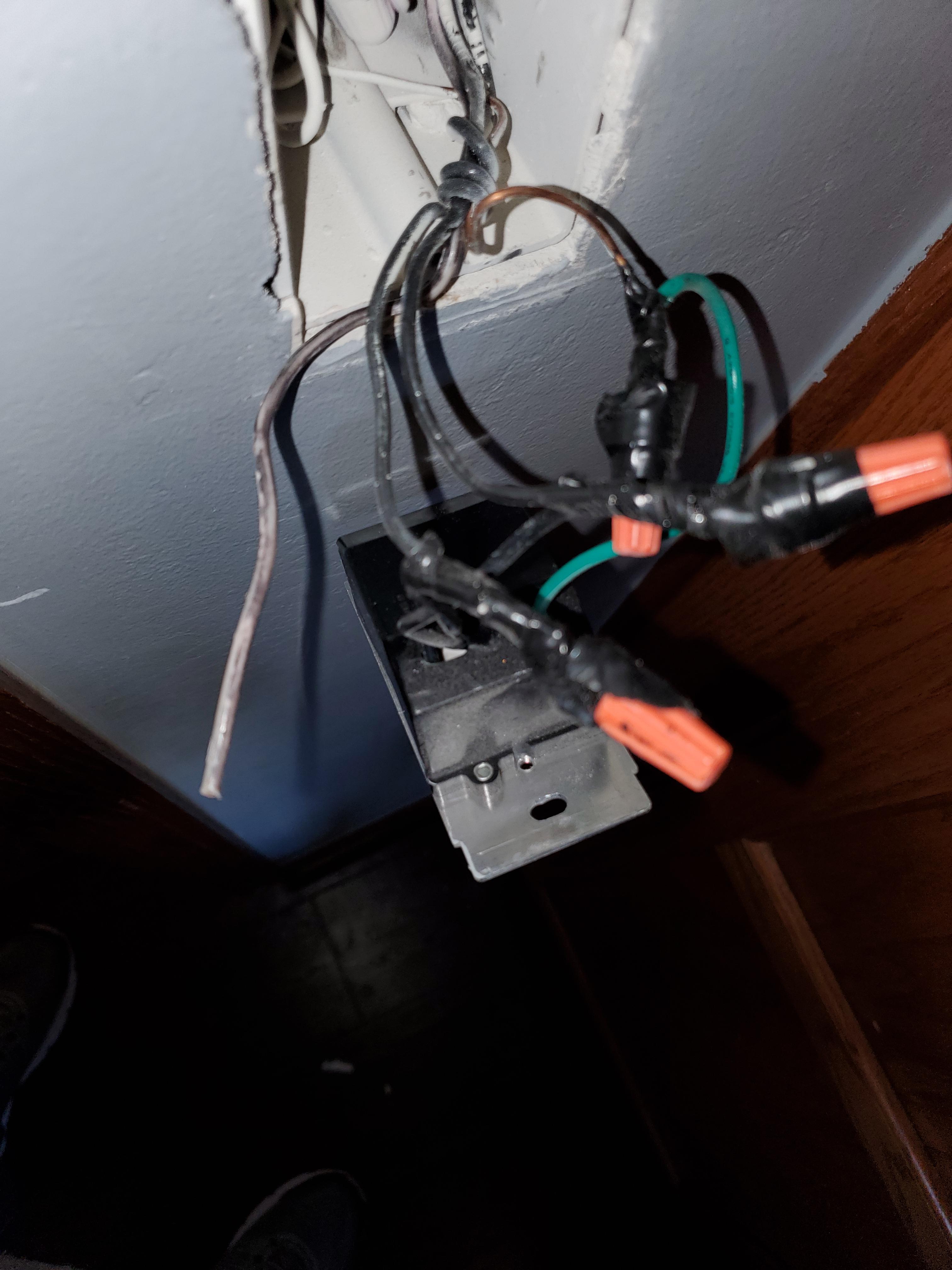 HELP. Trying to replace dimmer( knob for switch) and too many black