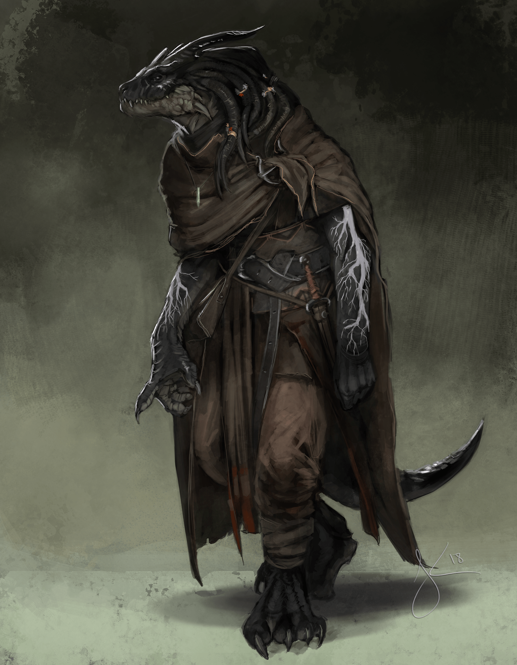 [Art] Kanarak, Dragonborn Warlock, Wanderer and Druid Enthusiast r/DnD