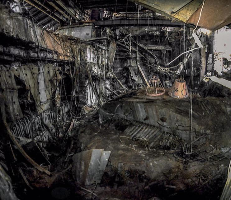 Inside the old CNPP sarcophagus. (not my photo) r/chernobyl