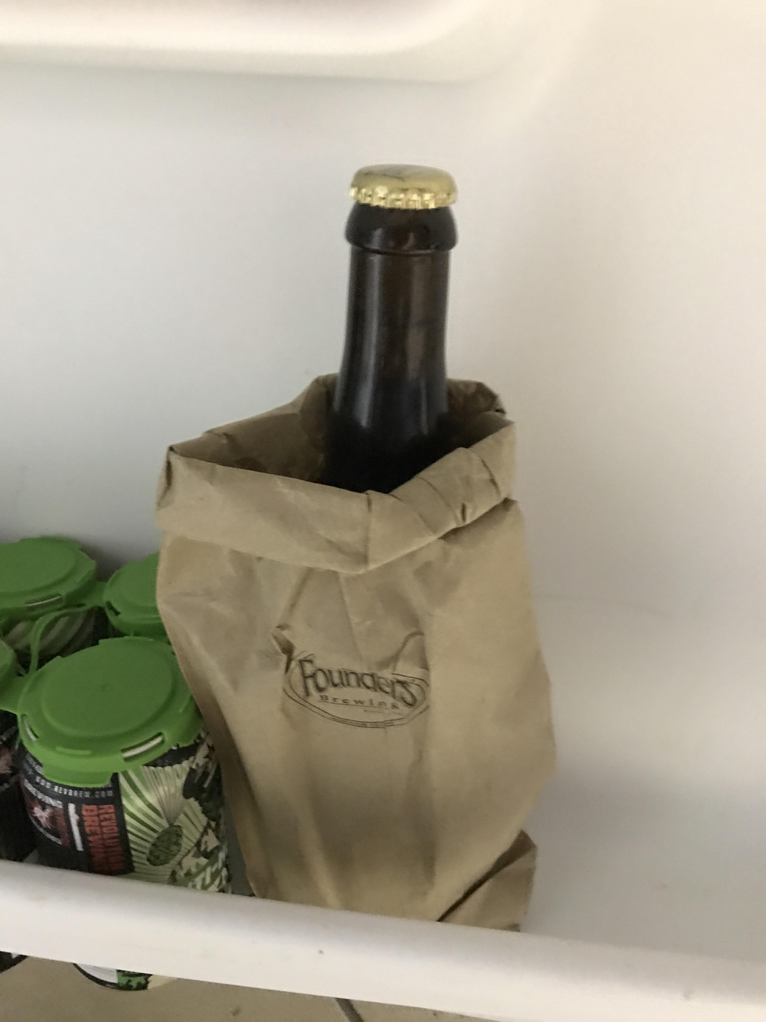 Founders keeping it classy selling Malt Liquor in a brown paper bag. Looking forward to drinking