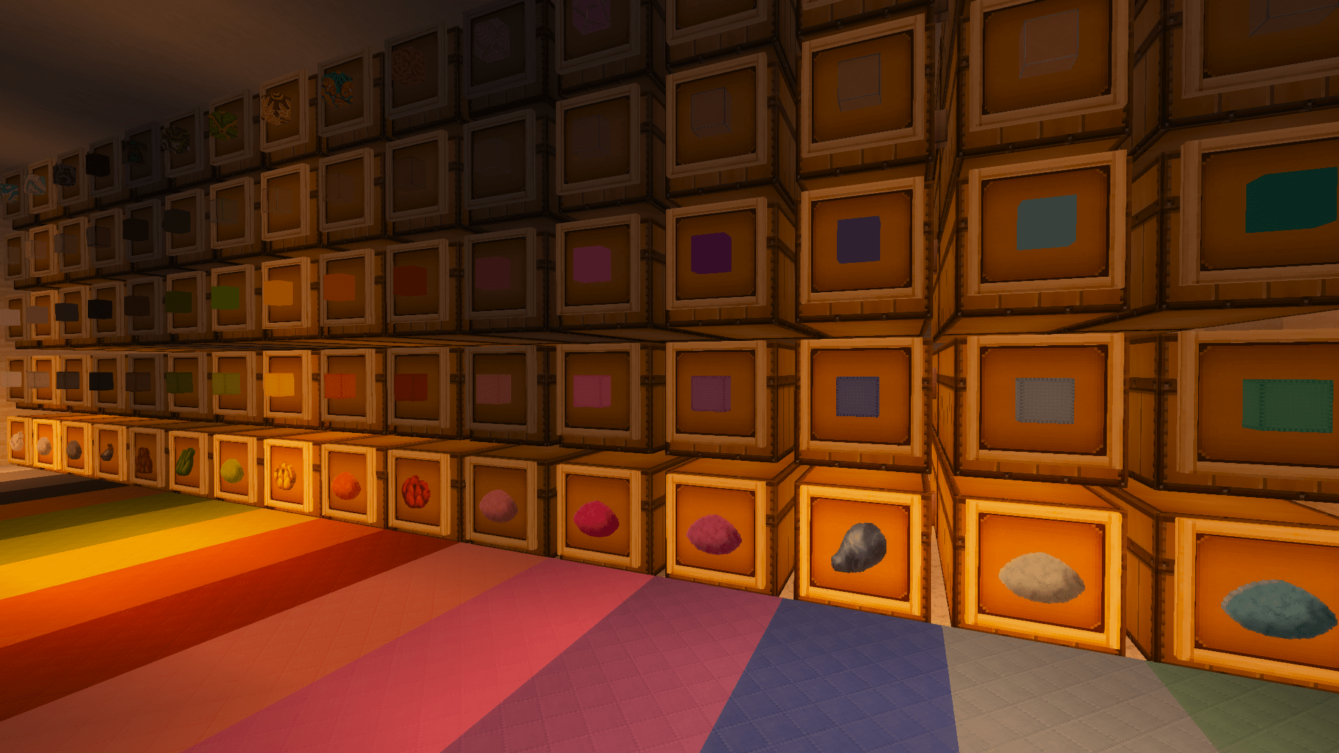 To keep all my dyes, tinted glass, and colored blocks in one place, I