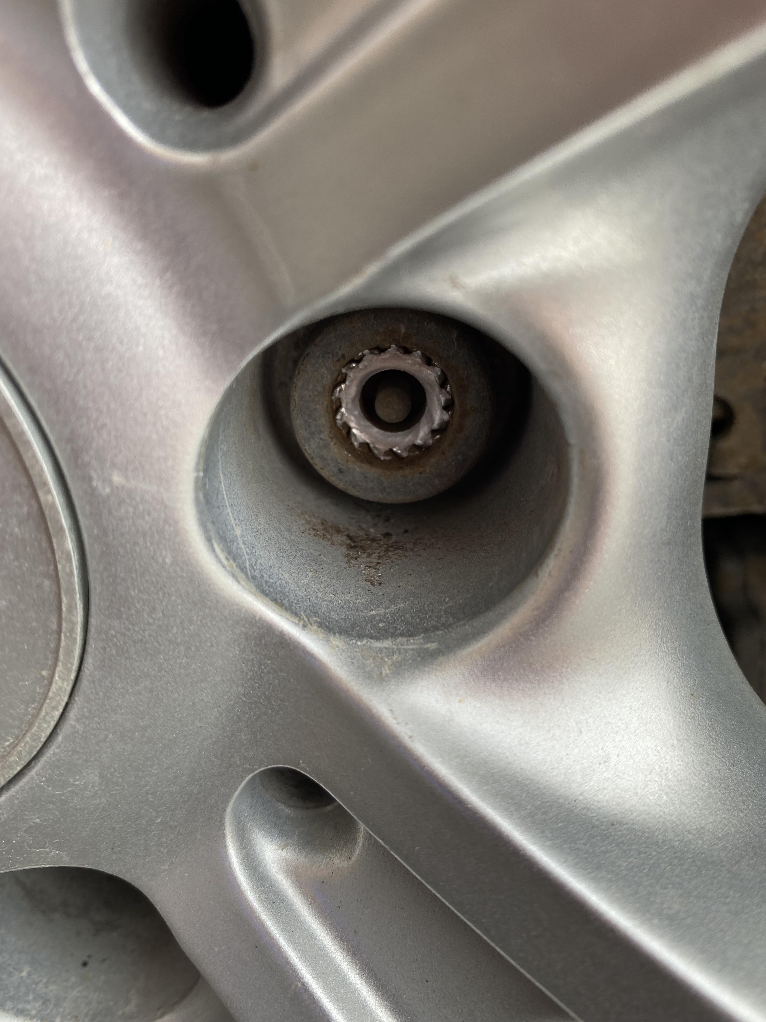 Lug nut key broke and is now stuck to the wheel… any idea how I can get