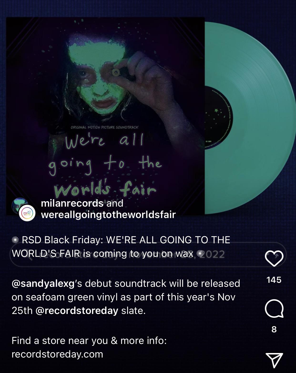 We’re All Going To The Worlds Fair soundtrack will be a RSD exclusive