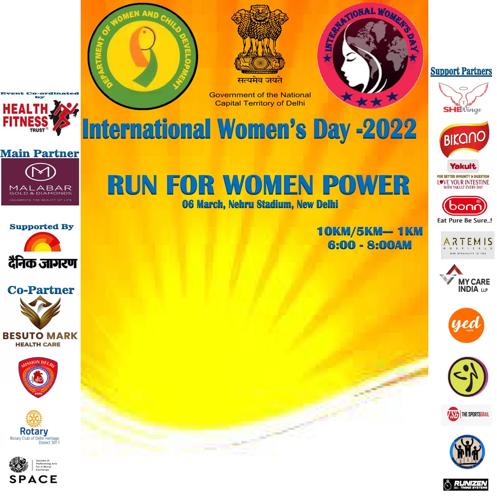 Join us on International Women's Day 2022. Run for Women Power on 06/03
