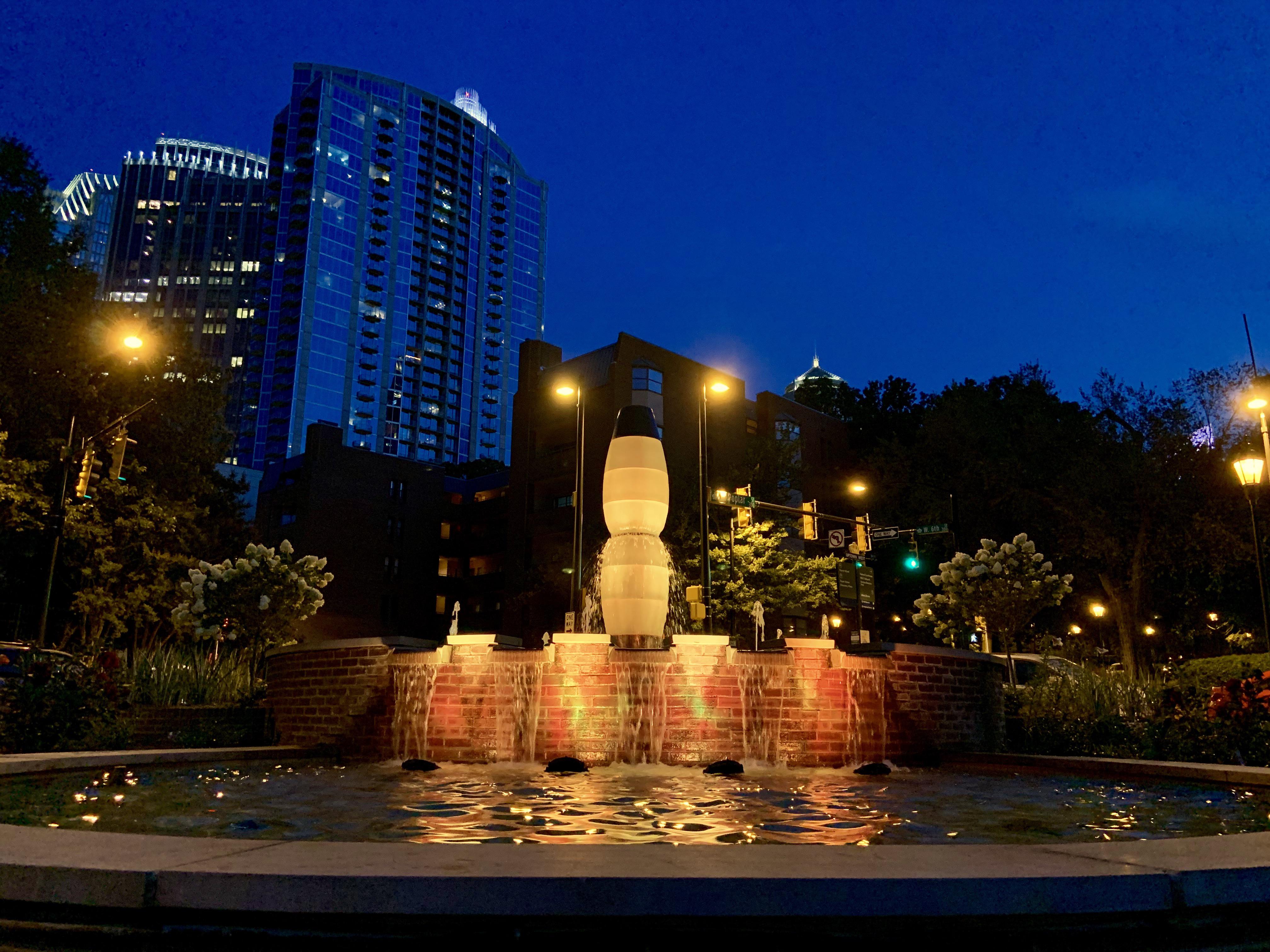Enjoying the colorful new fountain in Fourth Ward Park. r/Charlotte
