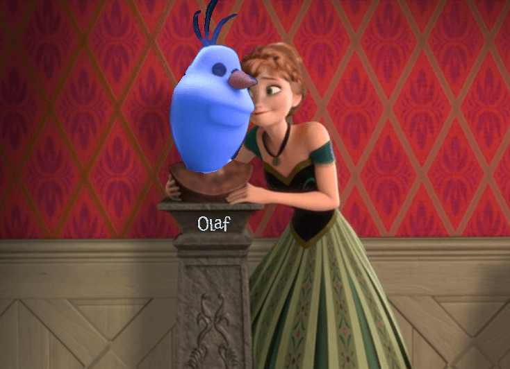 SPS 53 Anna Dances with a bust of Olaf r/Frozen