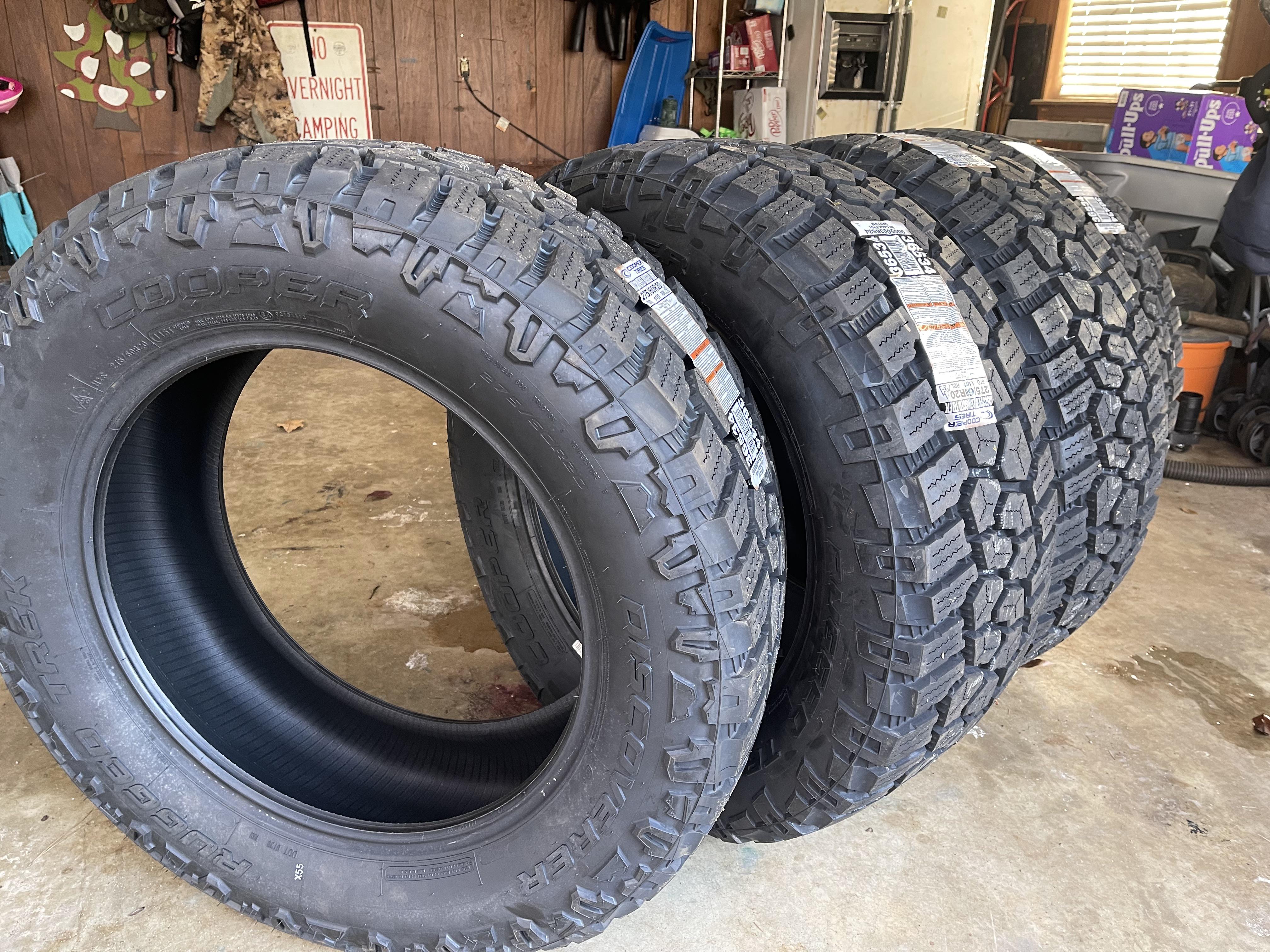 Just picked up a brand new set of Cooper Rugged Trek 275/60/20 for $800