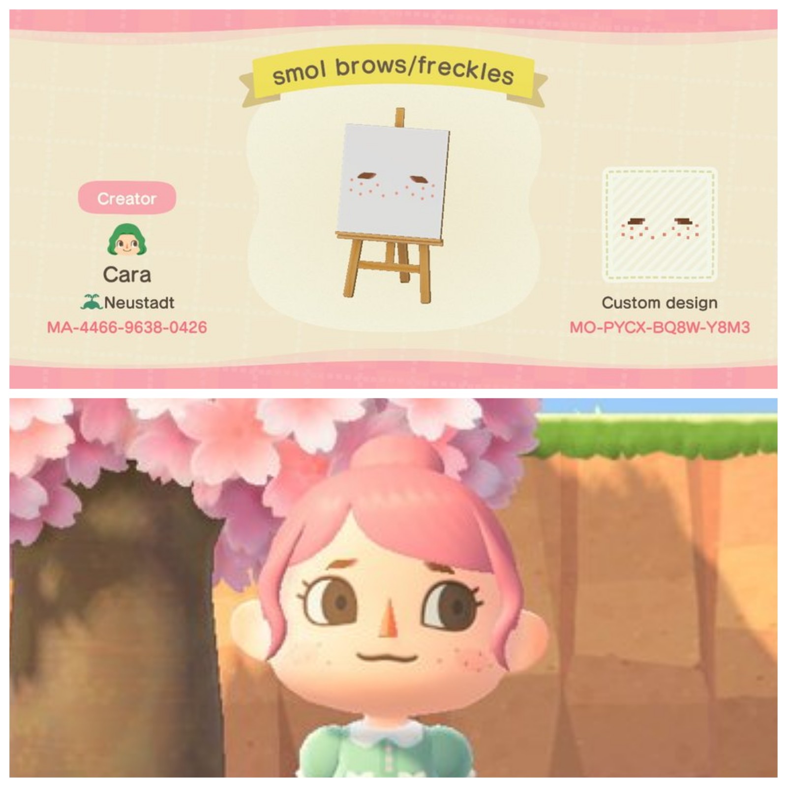 Cute brows + freckles r/AnimalCrossing