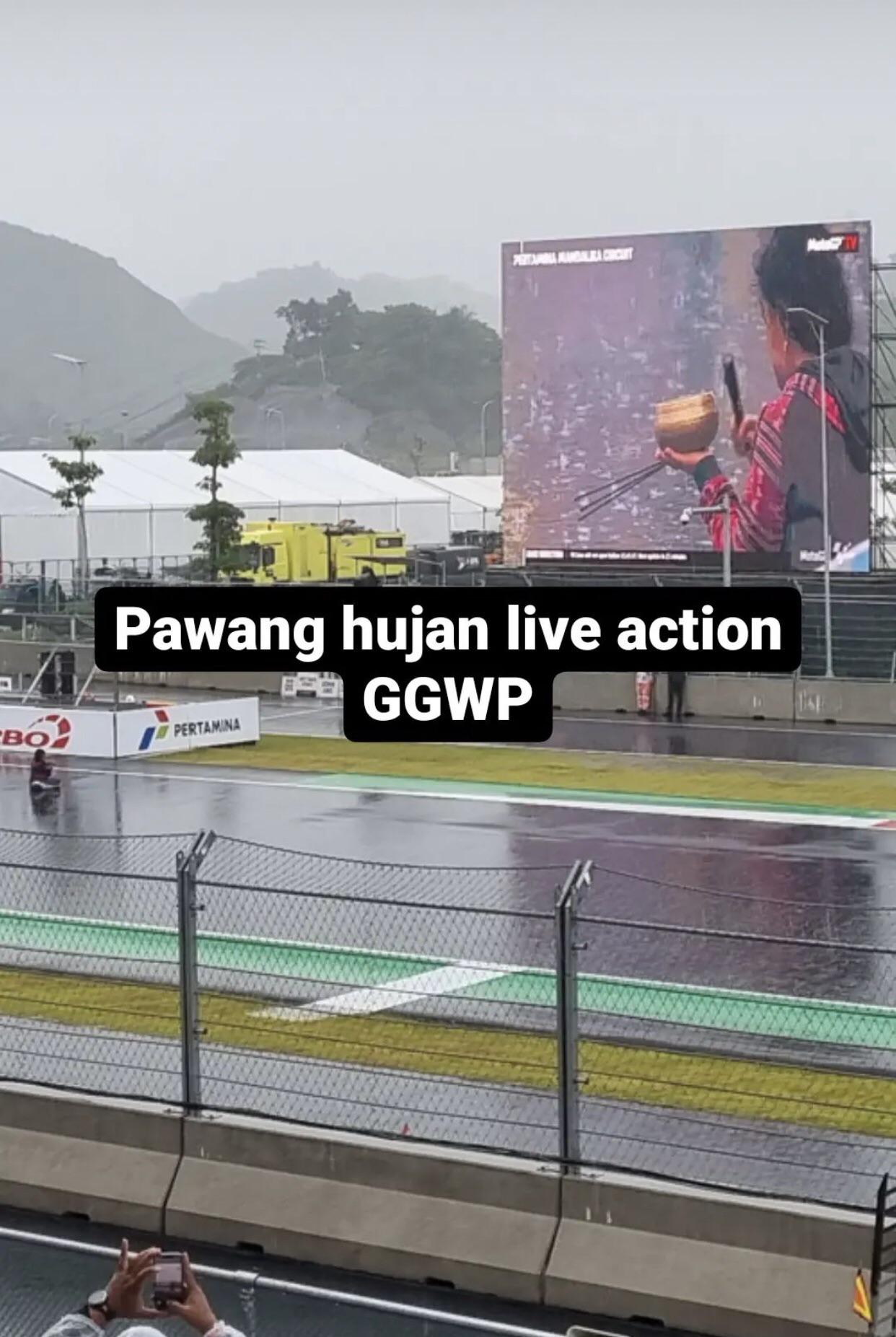 Pawang hujan (rain stopper) goes international during MotoGP Mandalika