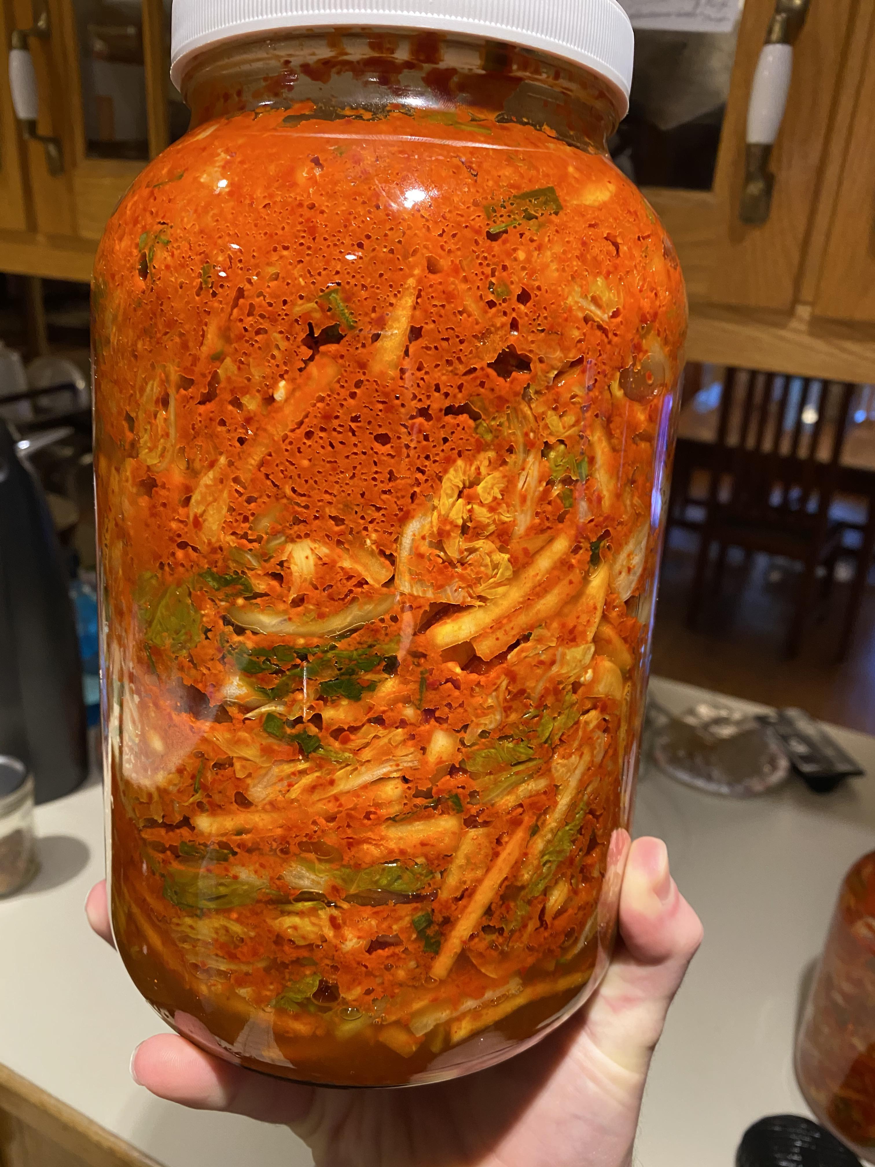 3 day old kimchi.. so much gas production.. my entire house smells like