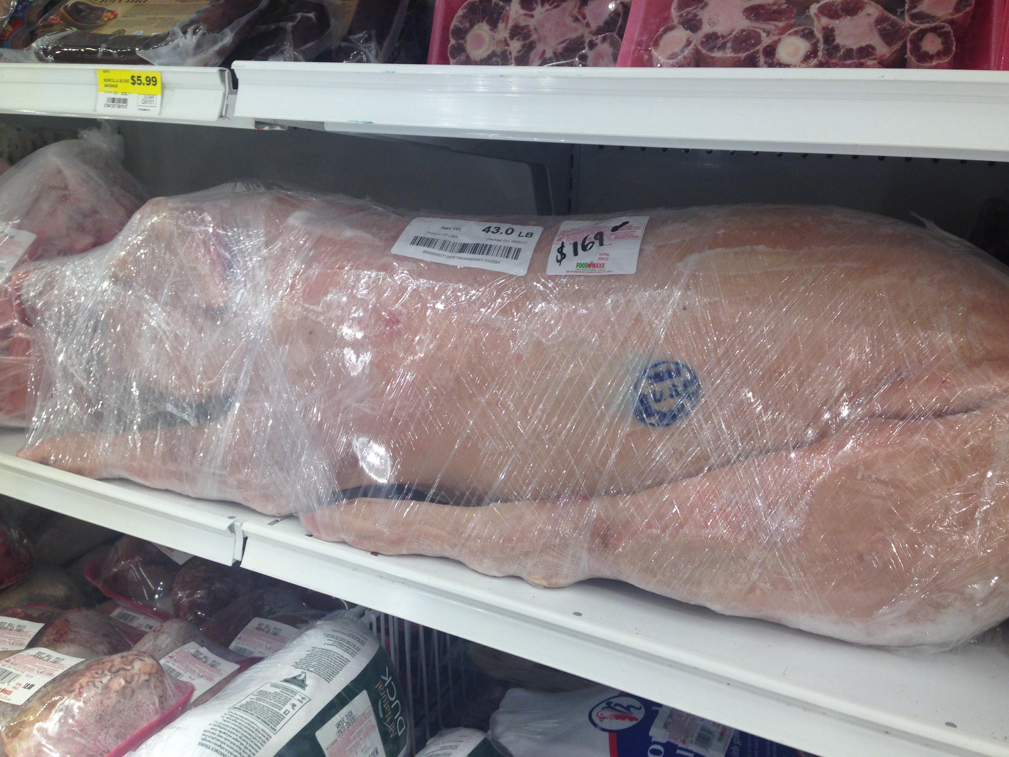 Our grocery store sells entire pigs. r/mildlyinteresting