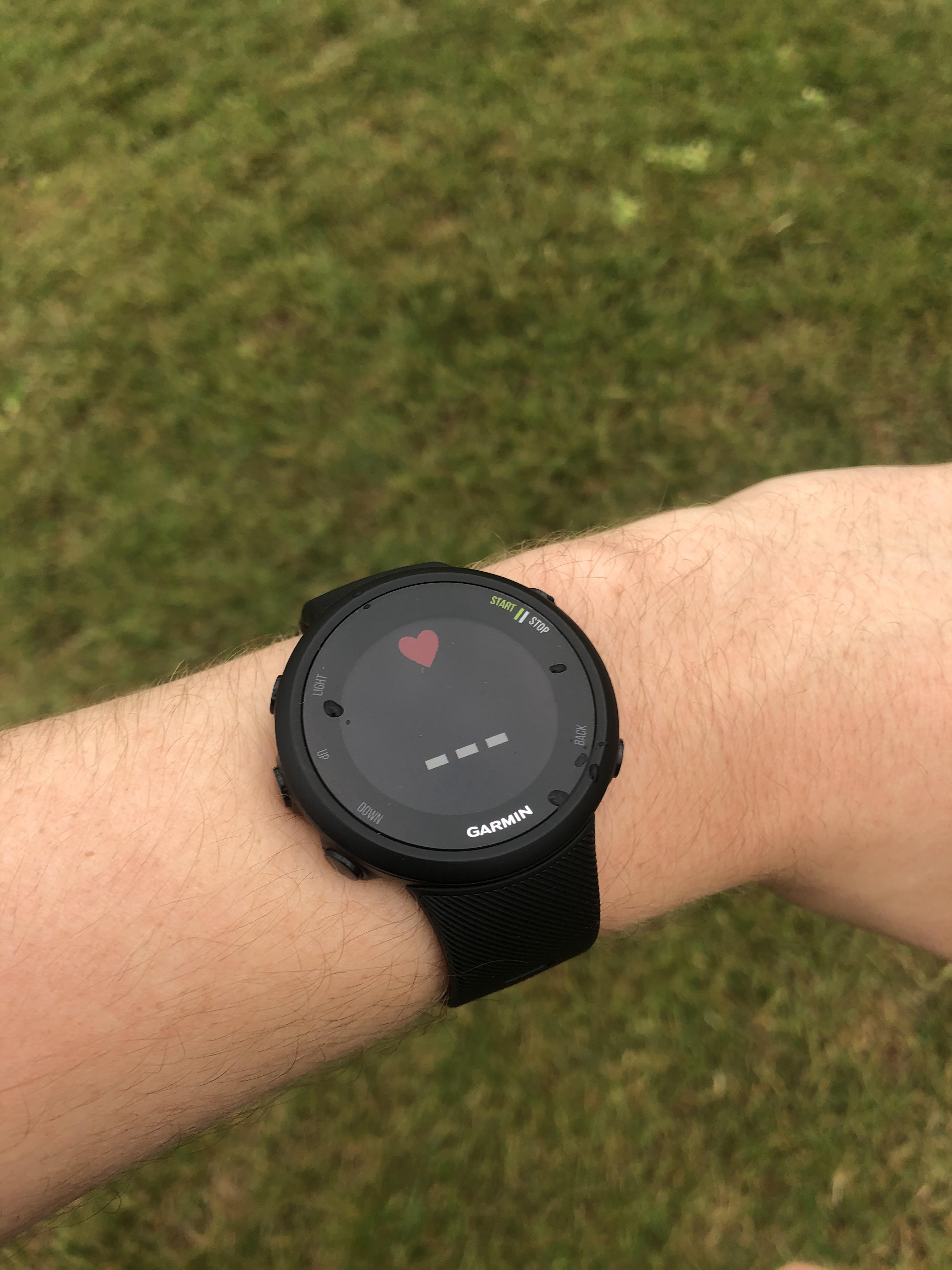 Garmin forerunner 45 this screen pops up during garmin coach stride