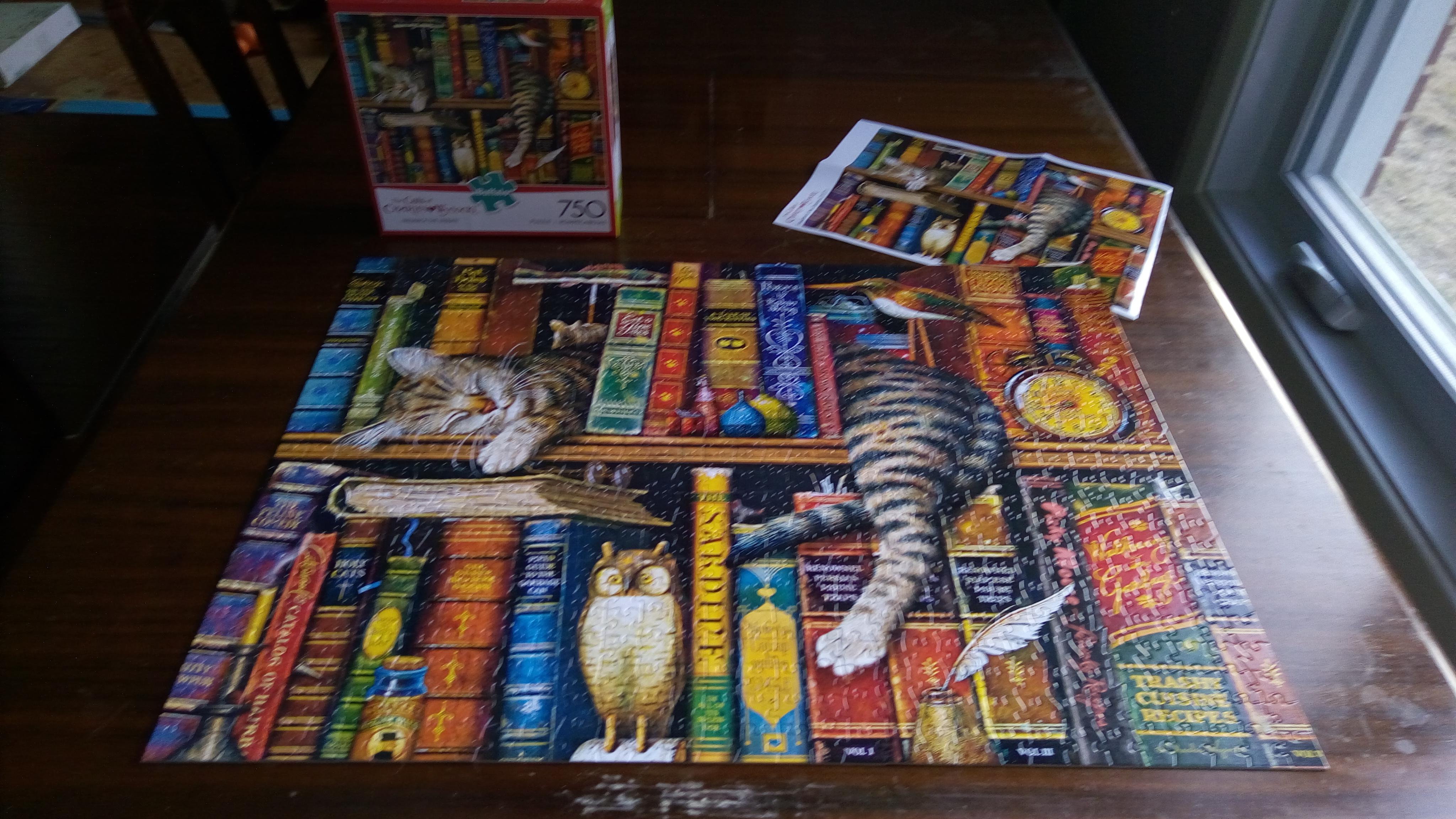 Buffalo Games Charles Wysocki Cats Frederick The Literate Jigsaw Puzzle (750 Piece) Jigsawpuzzles