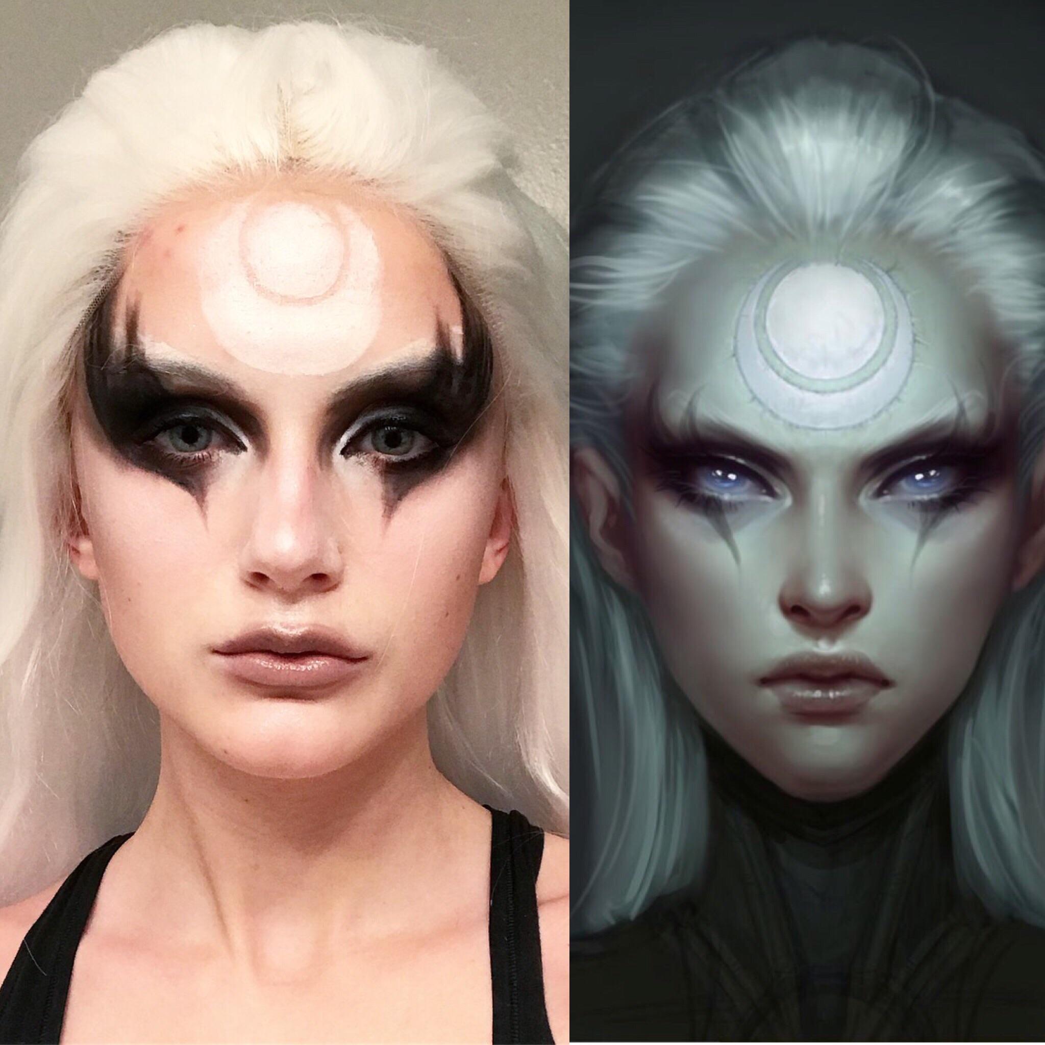 [self] Diana from league of legends makeup test cosplay