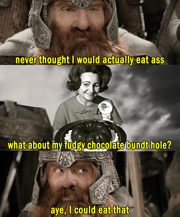 found this photo of bundt cake woman and now I can't stop making bundt