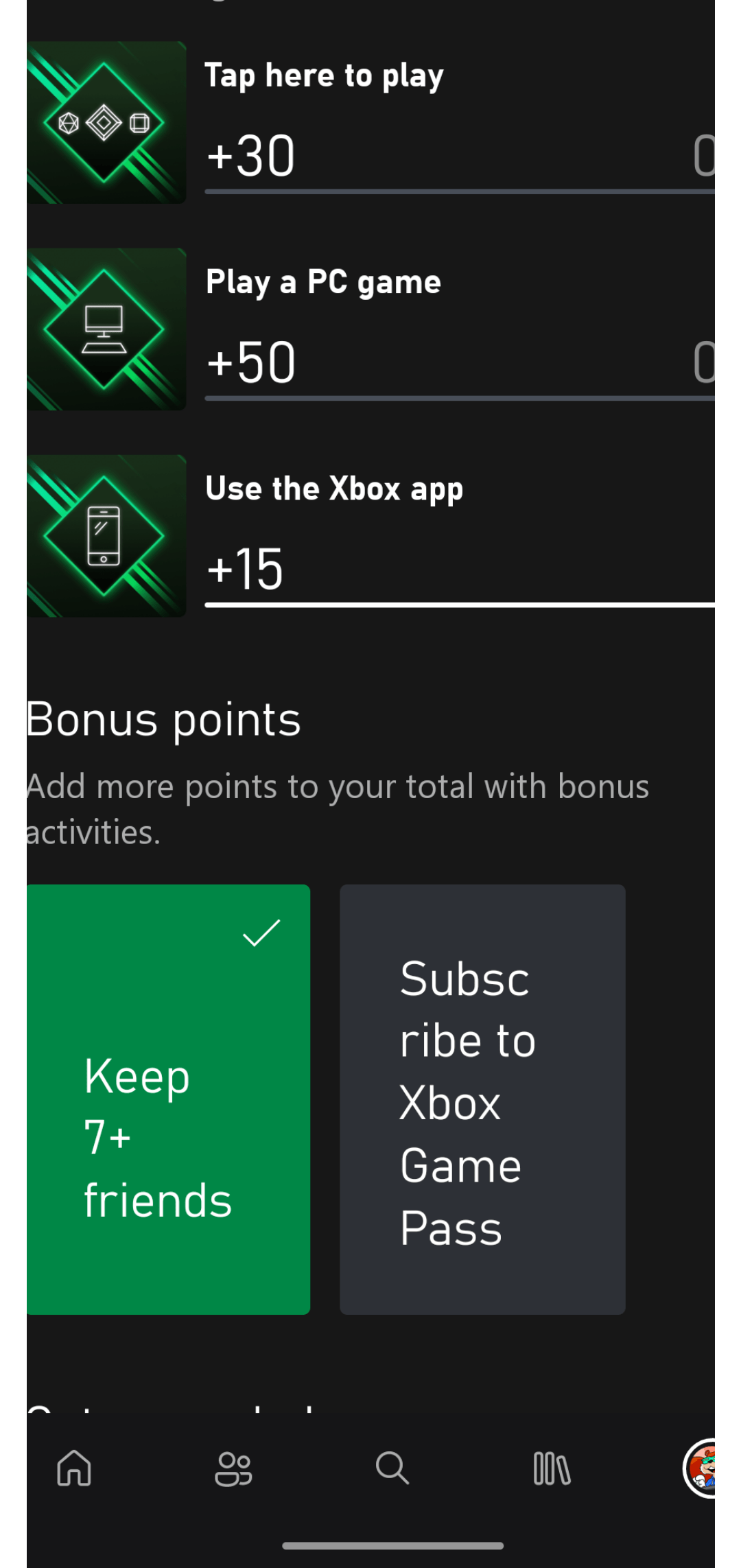 I'm subscribed to gamepass but just realized I haven't been receiving points for it, any way to