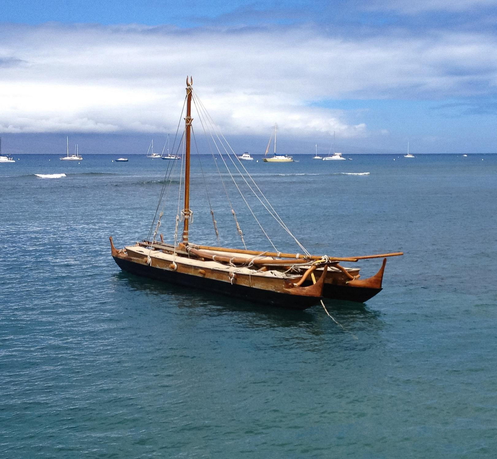Polynesian canoe, Lahaina Harbor r/maui