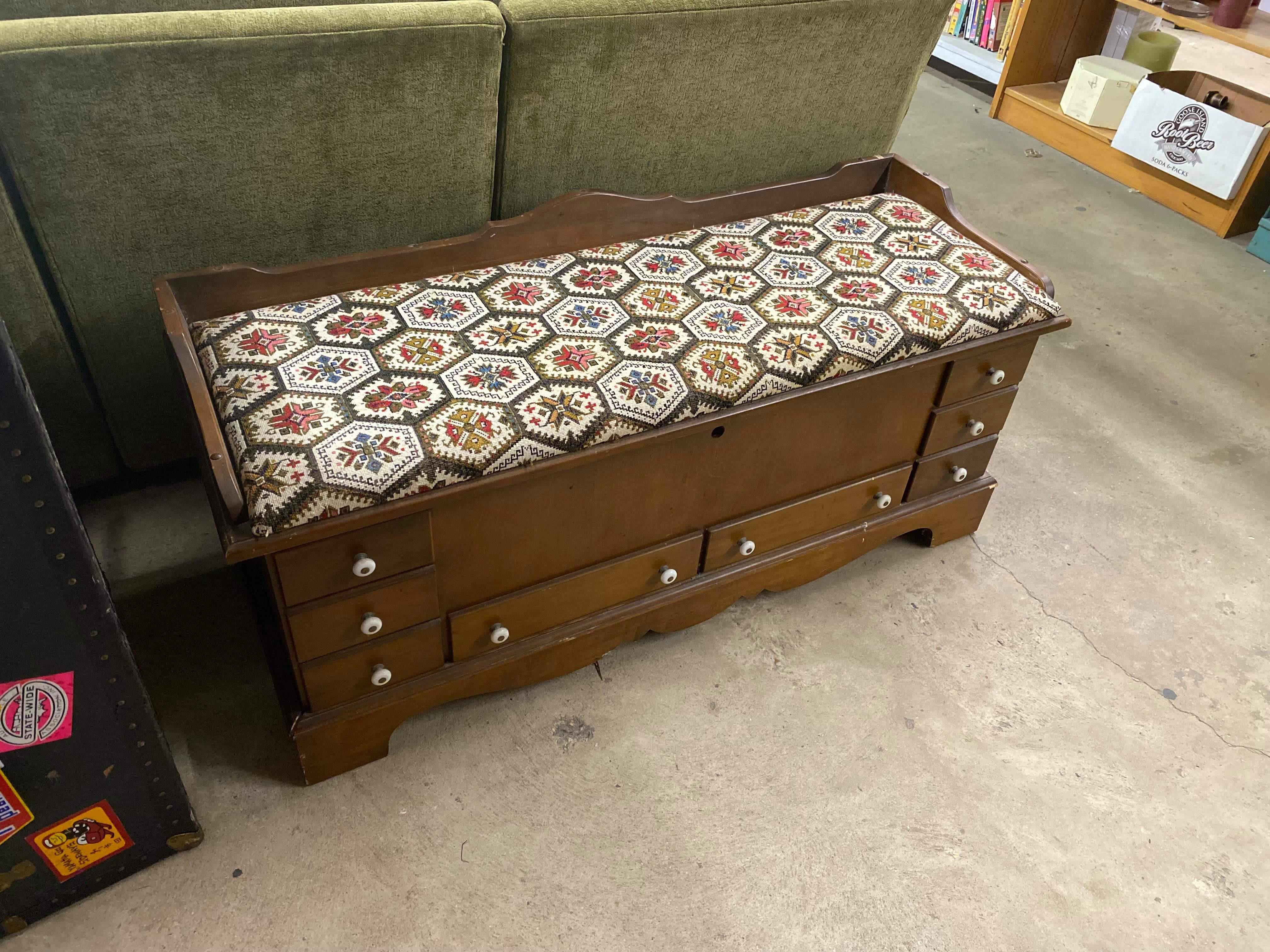 Cedar chest with bench! 50 at my local thrift store (it now holds some