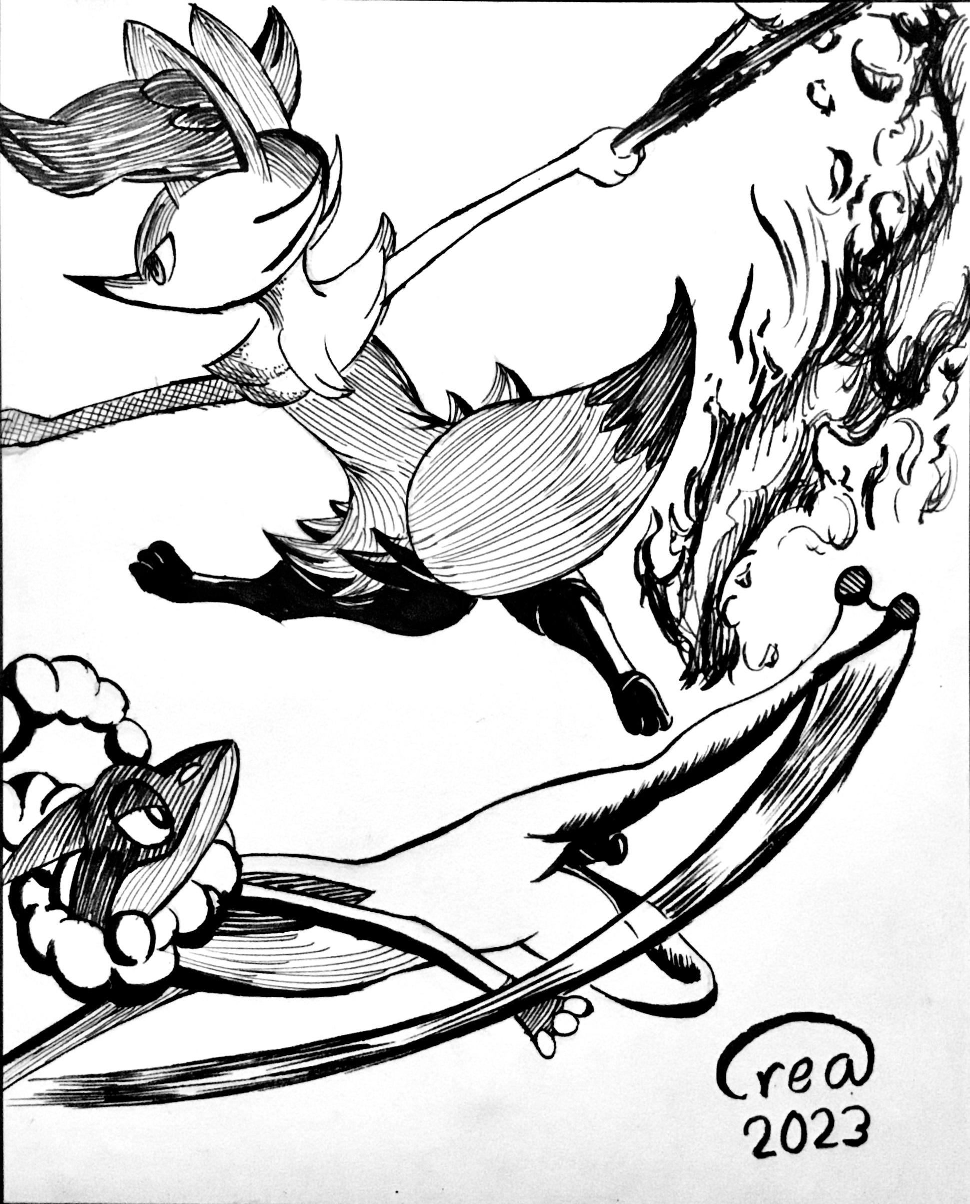 [OC] "Flamethrower And Aerial Ace" r/AmourShipping