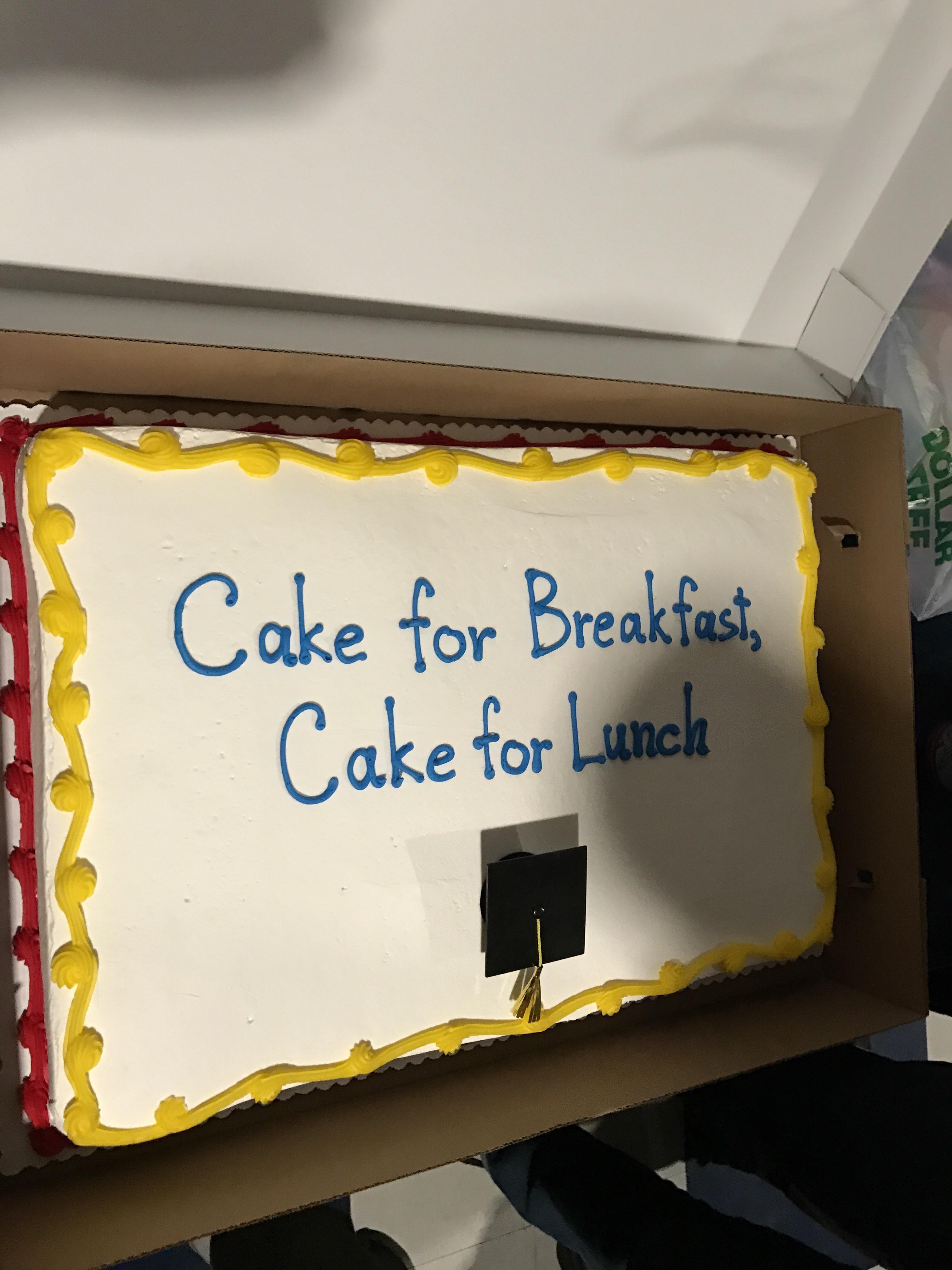 My friend's from Edina graduation cake. Typical cake eater r/minnesota