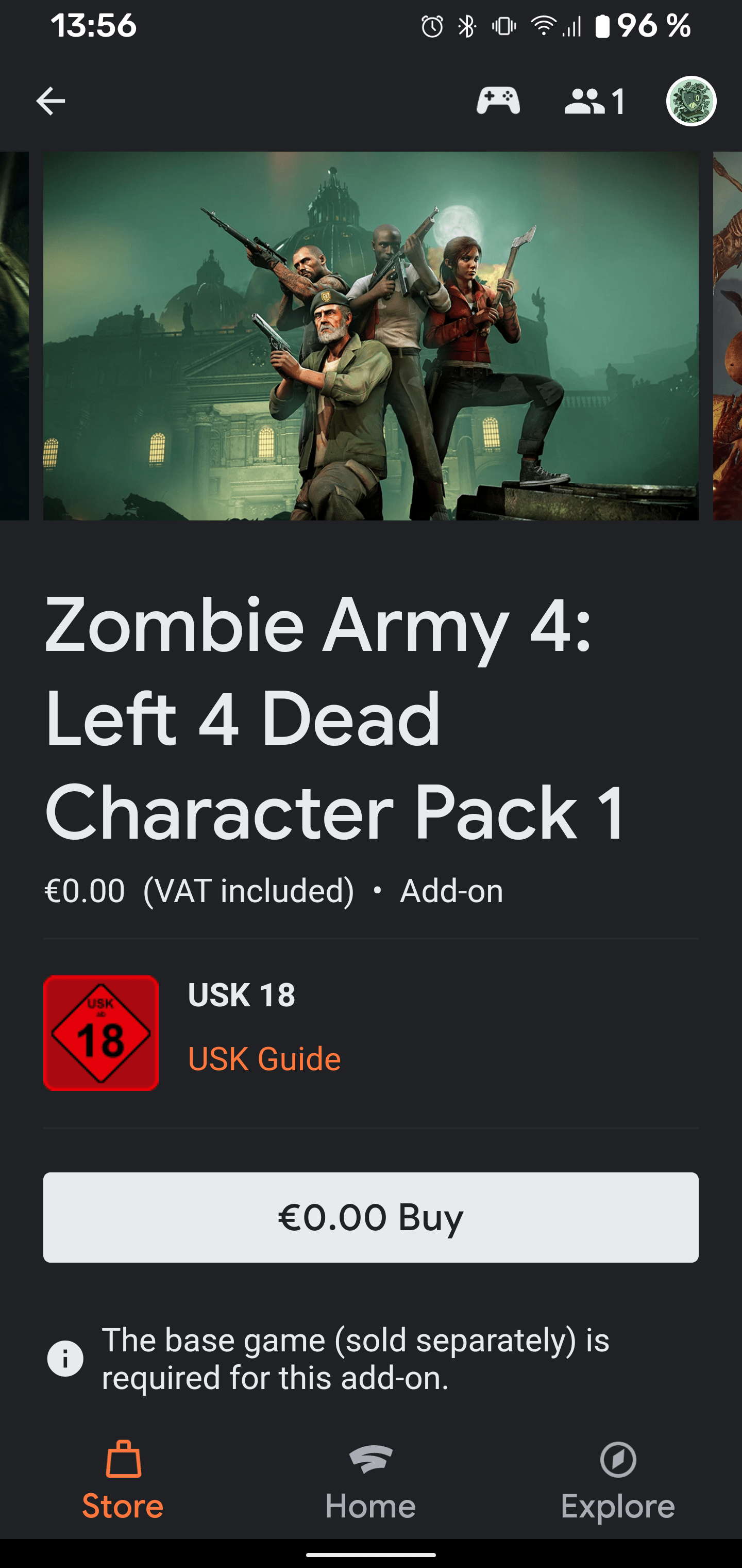 Zombie Army 4 Left 4 Dead Character Pack 1 going for free. It's