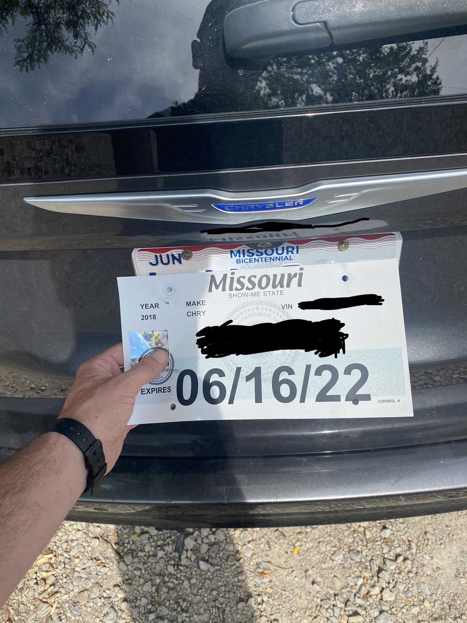 Did something unheard of in the STL area today got permanent tags